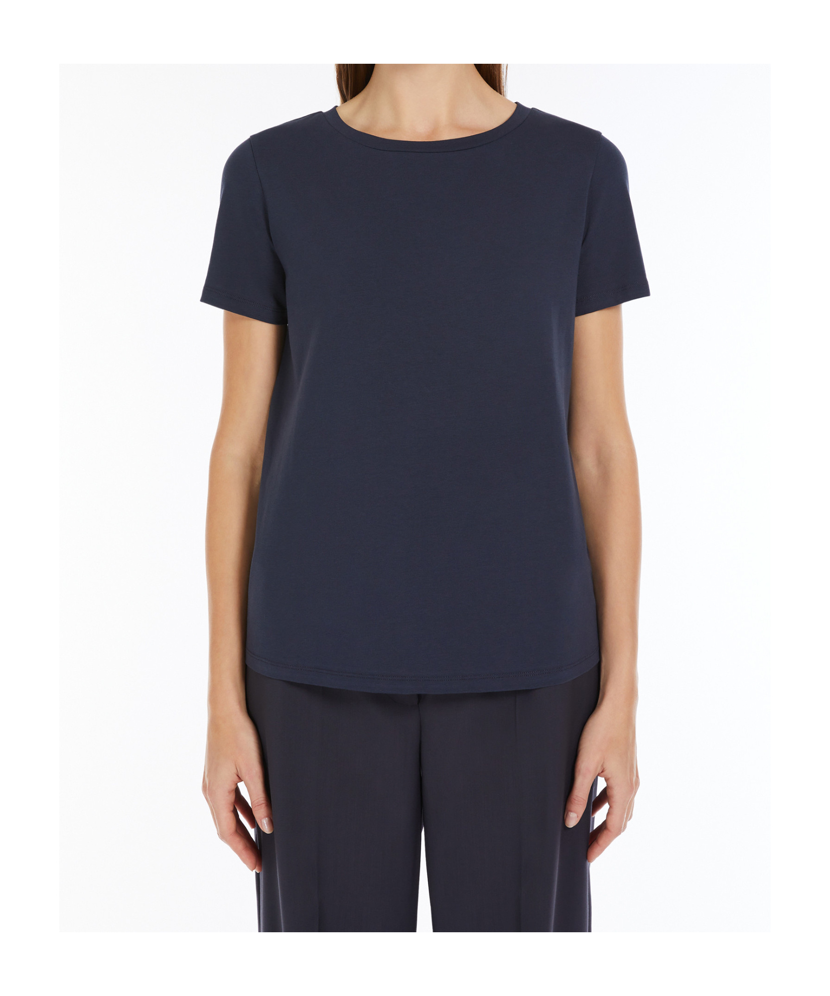 Weekend Max Mara Item O-neck Short-sleeved T-shirt In Black
