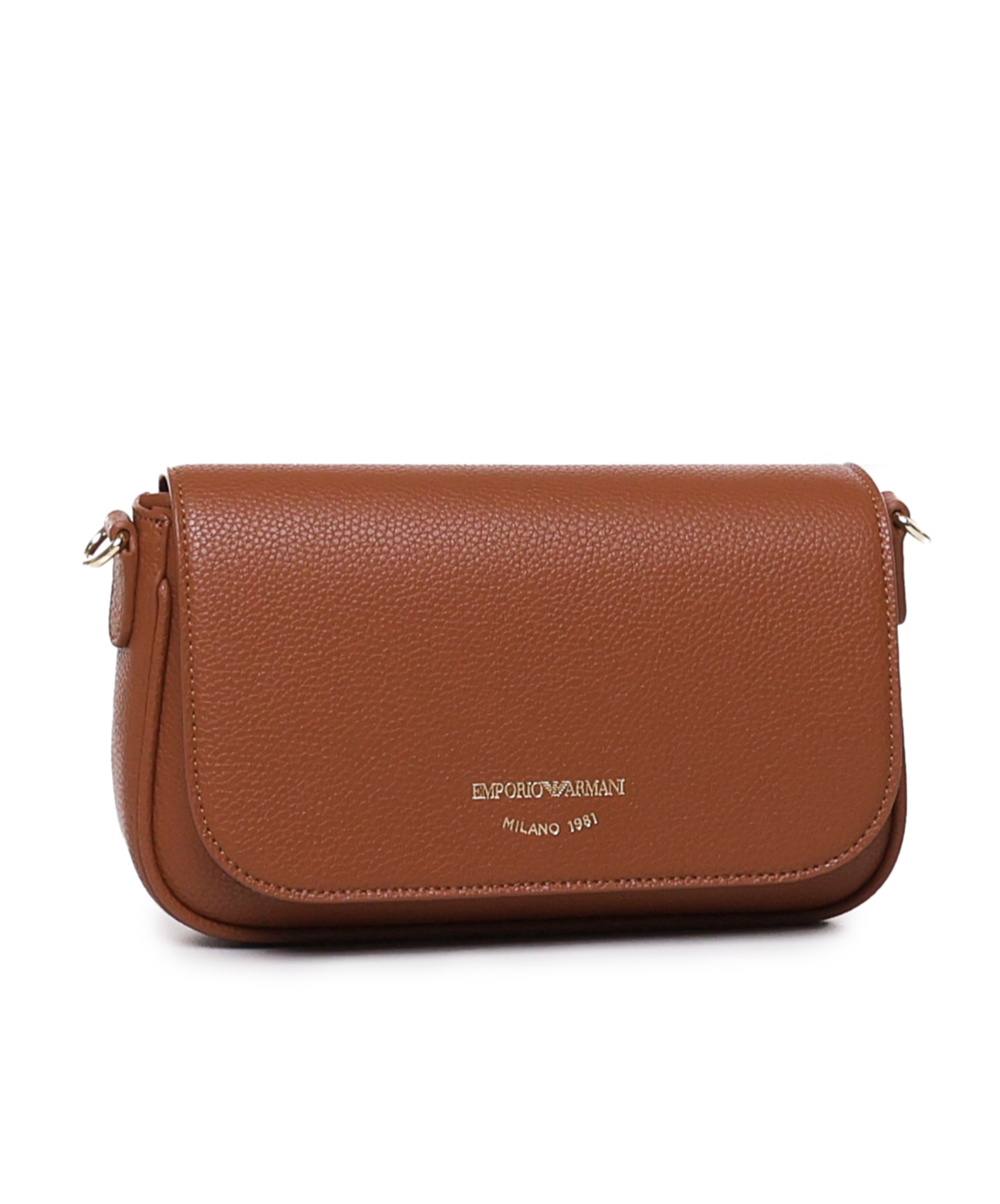 Shop Emporio Armani Mini Shoulder Bag In Brown