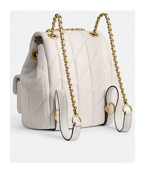 Coach Tabby Logo Backpack In White