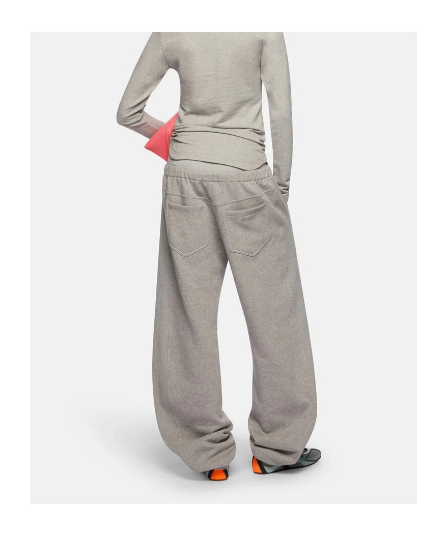 Attico Melange Grey Long Pant In Gray
