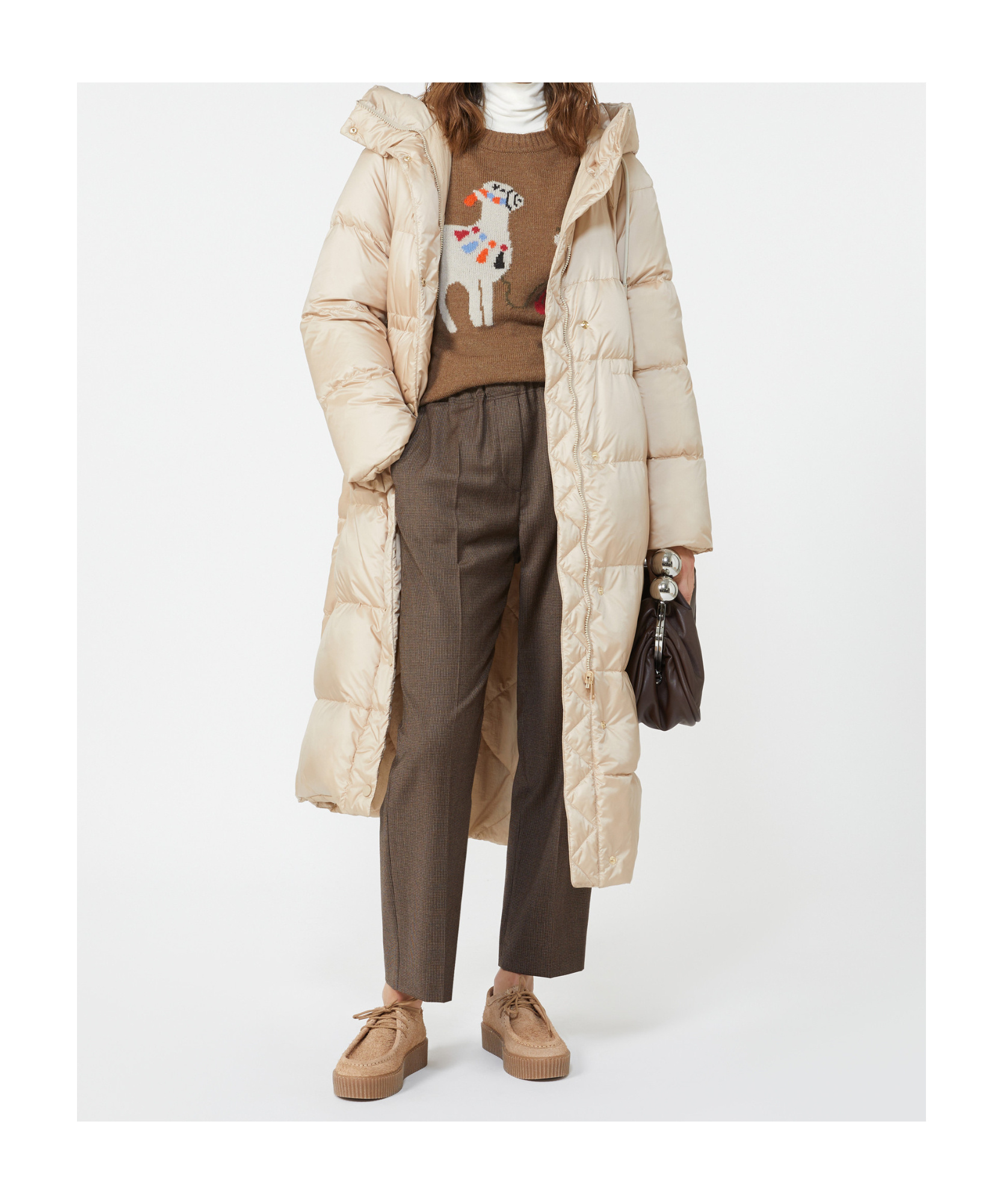Weekend Max Mara Long Cotton Coat In White