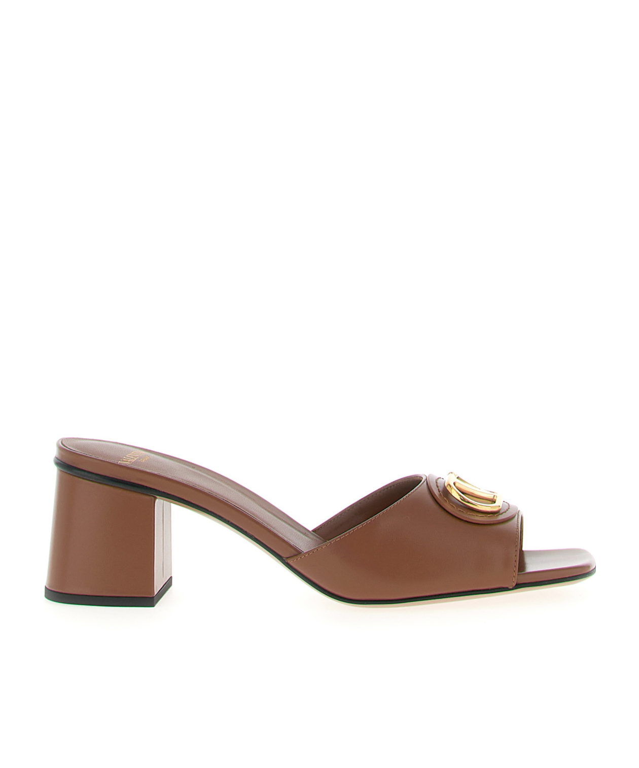 Valentino 60mm Vlogo Signature Leather Sandals In Brown