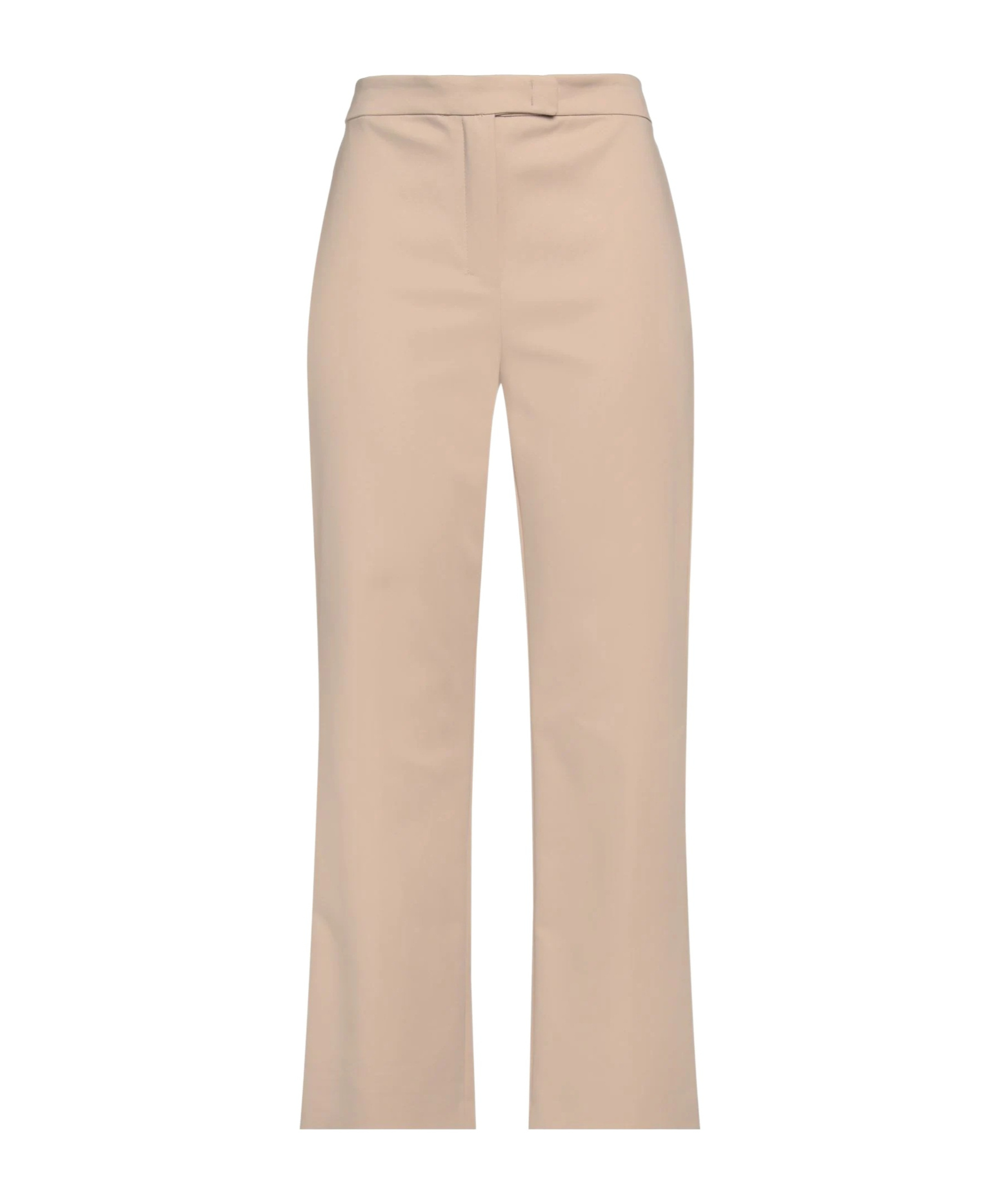Max Mara High-waisted Light Beige Bootcut Trousers In Nude