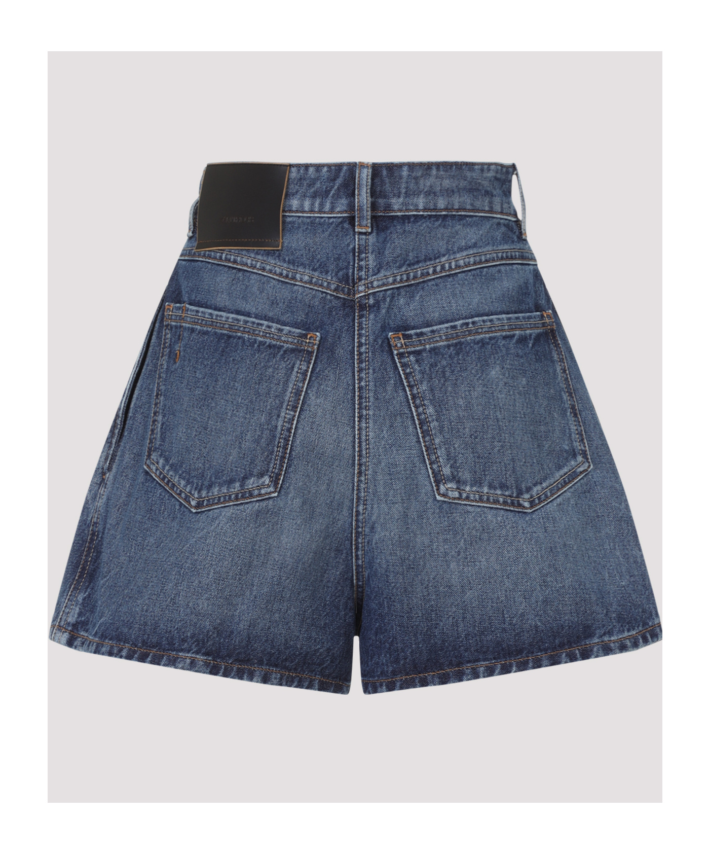 Sportmax Ghirba High-waist Denim Shorts In Blue
