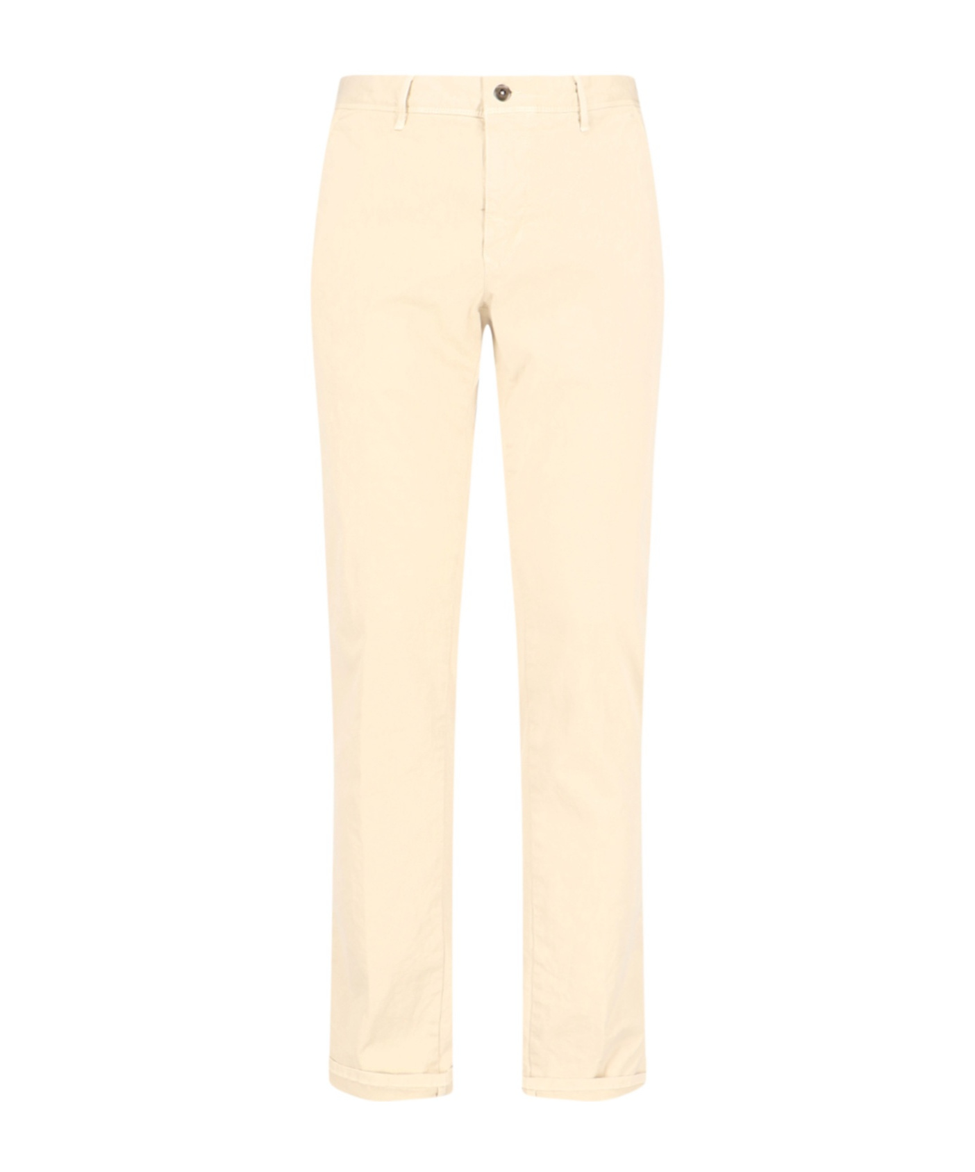 Incotex Straight Trousers With Pockets And Loops In Nude