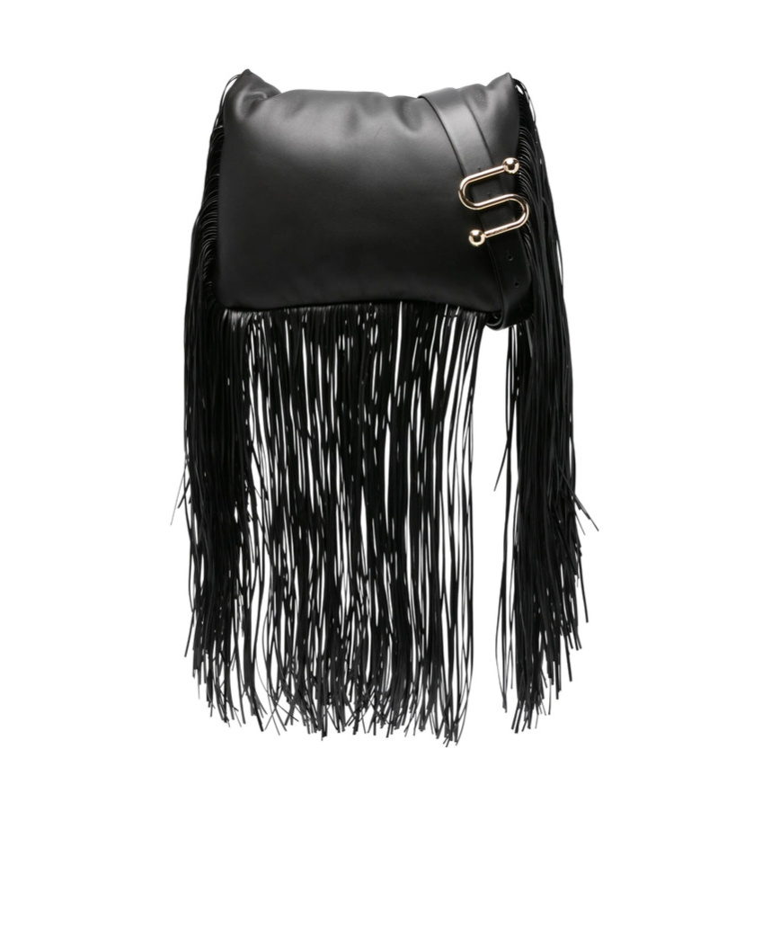 Sportmax Fringed Tote Bag In Black