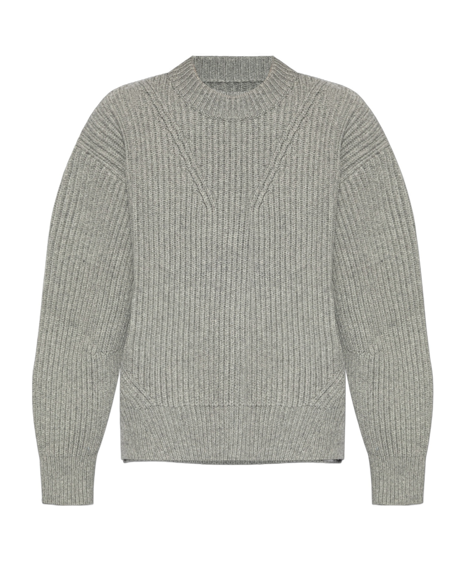 Jil Sander Ribbed Mock Neck Knitwear With Relaxed Fit In Gray