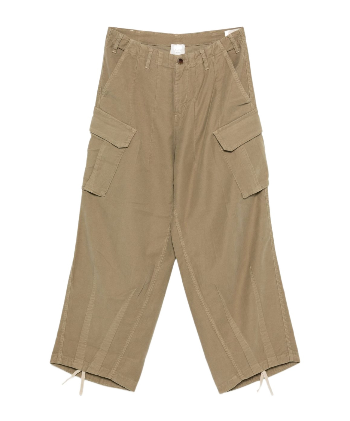 Alysi Cargo Pocket Casual Pants In Brown