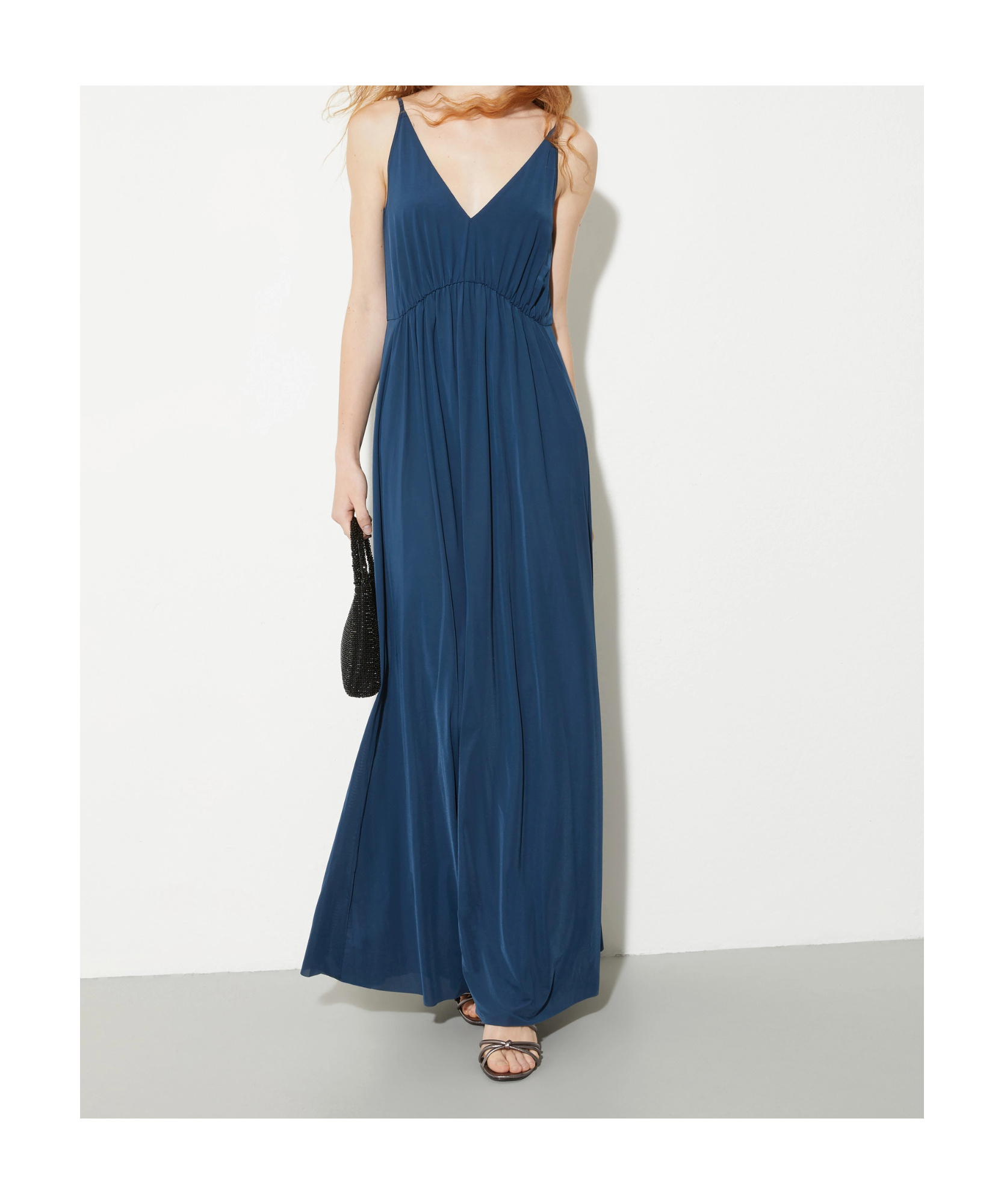 Maxco. Jersey Maxi Dress In Blue