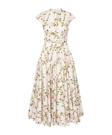 Giambattista Valli Floral Cotton Gown In White