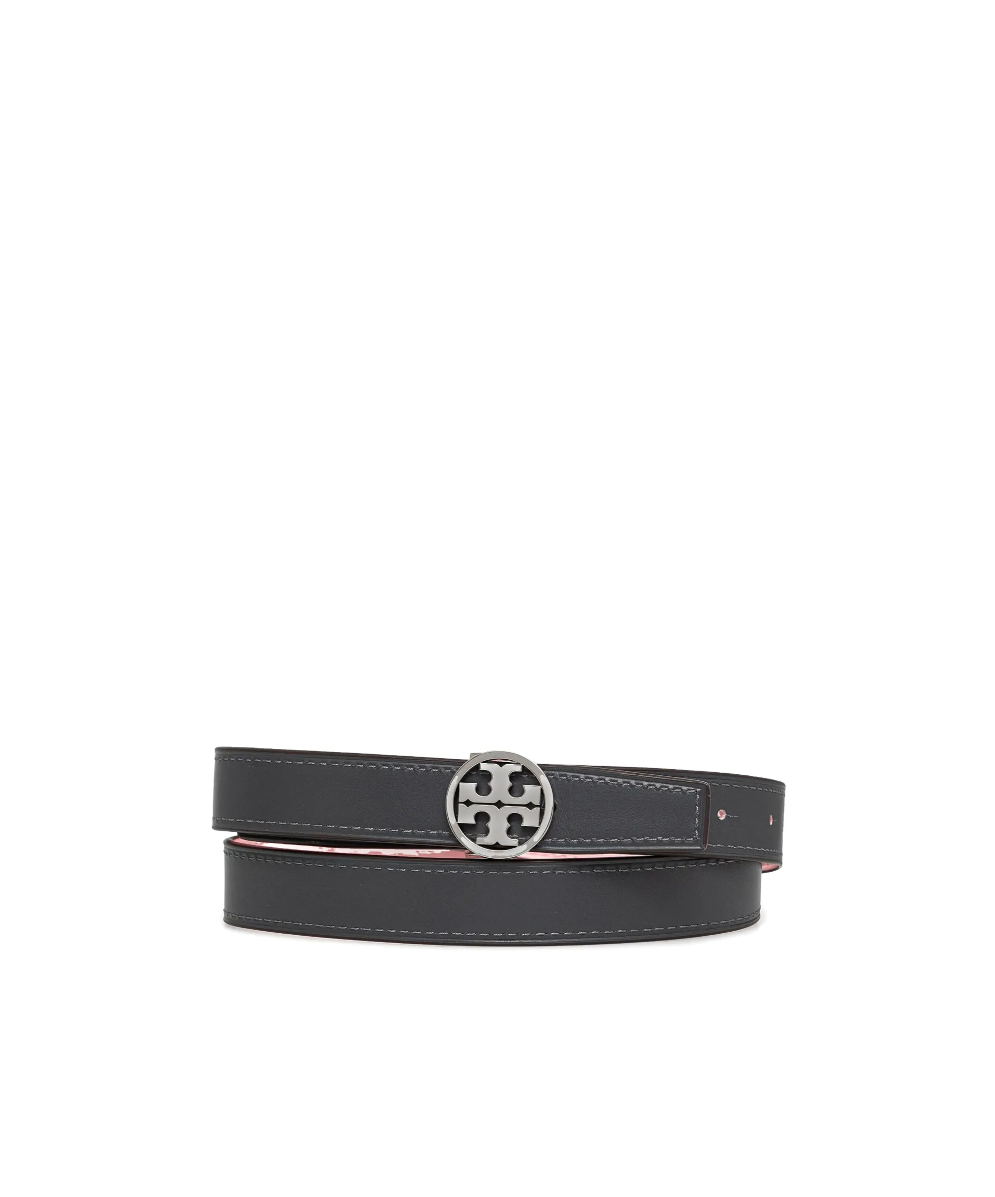 Tory Burch Logo Buckle Belt In Pink