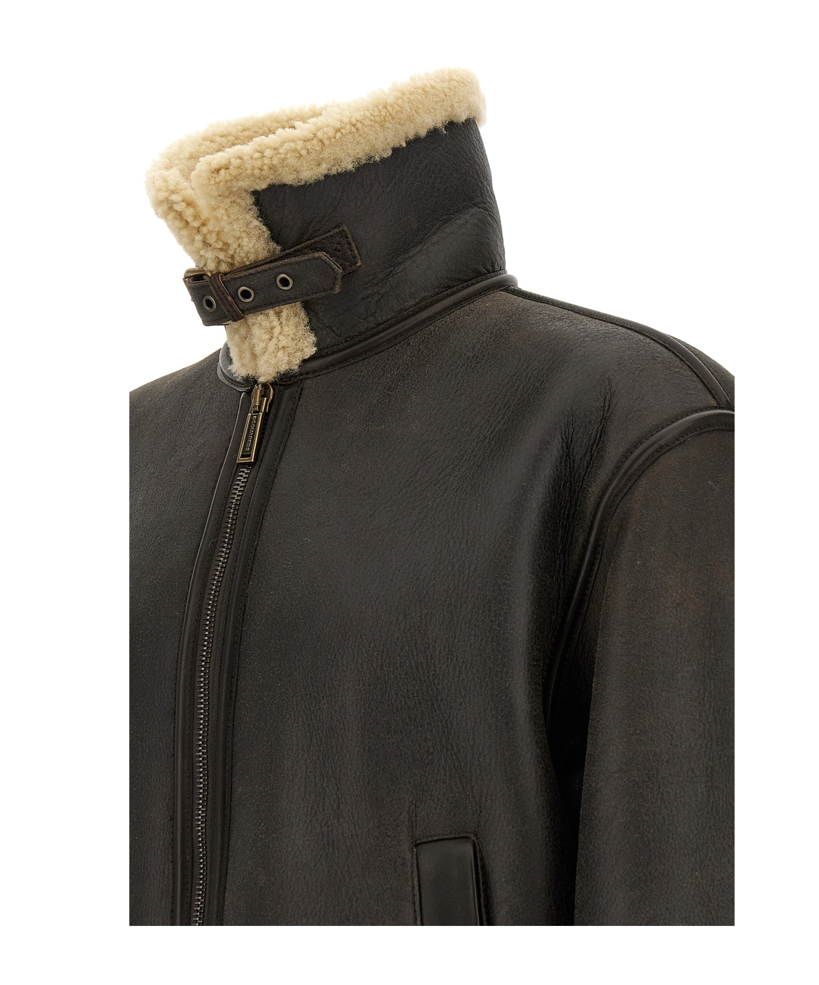 Dsquared2 Men Aviator Jacket In Black