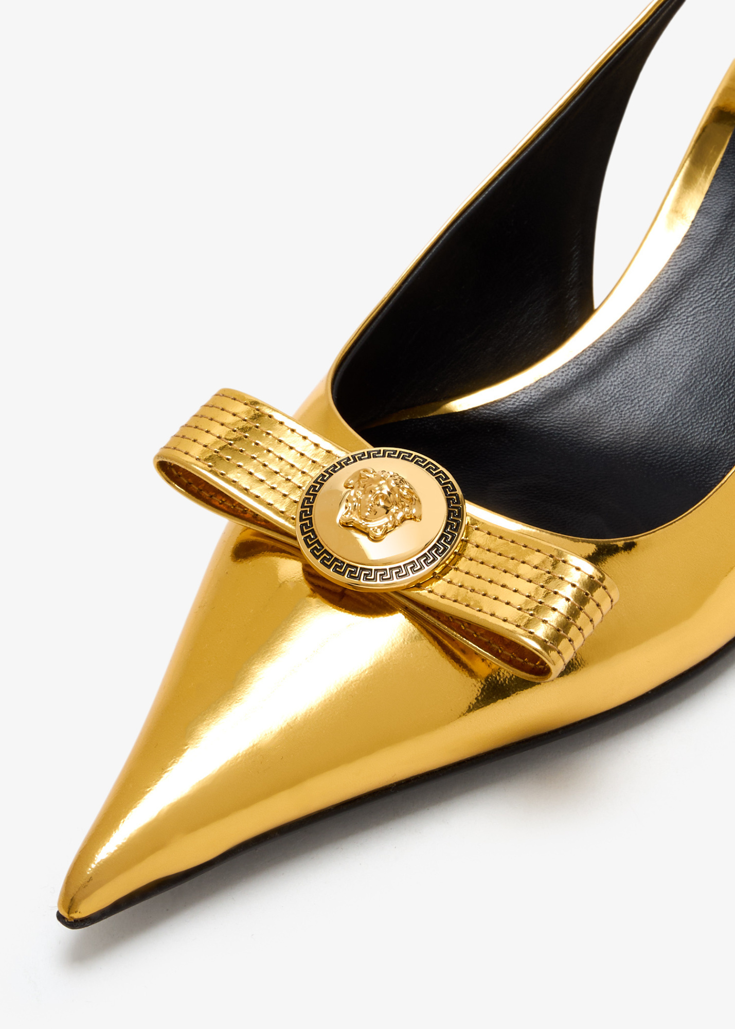 Versace Metallic Slingback Pumps