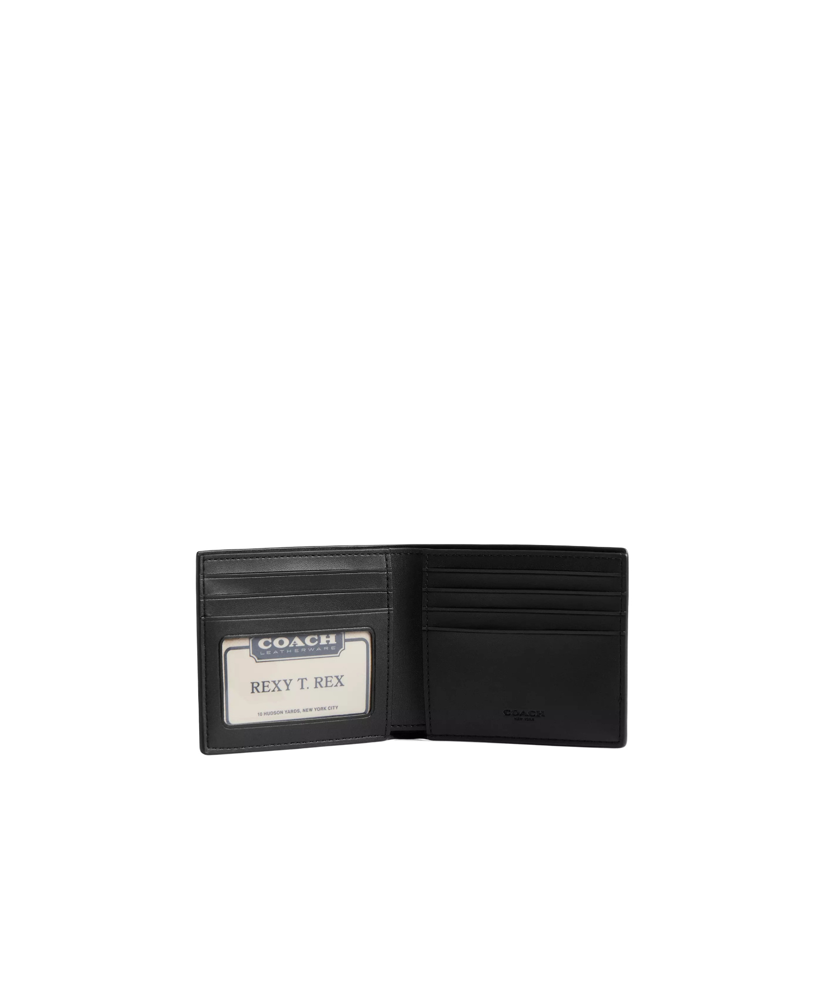 Coach Id Signature Canvas Folding Wallet In Black