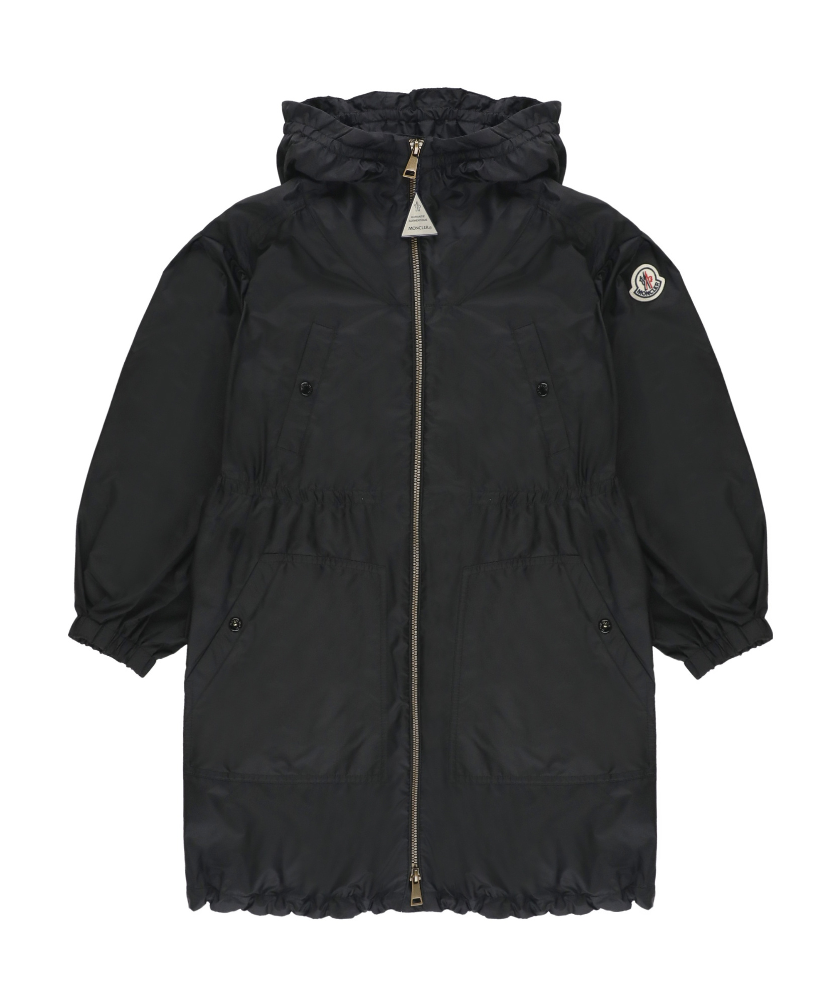 Moncler Hooded Waterproof Jacket In Black