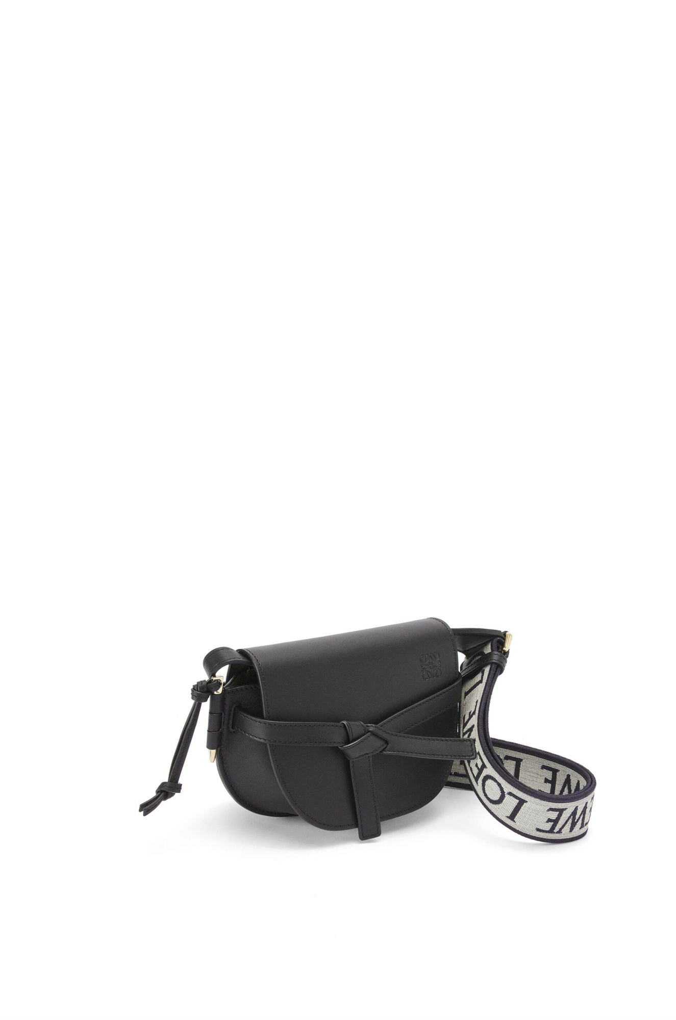 Loewe Women Gate Dual Mini Leather Crossbody Bag In Black