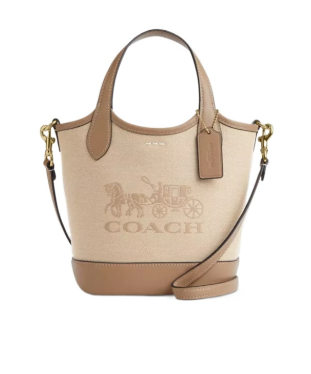 Coach Hanna Bucket Bag With Horse And Carriage Print