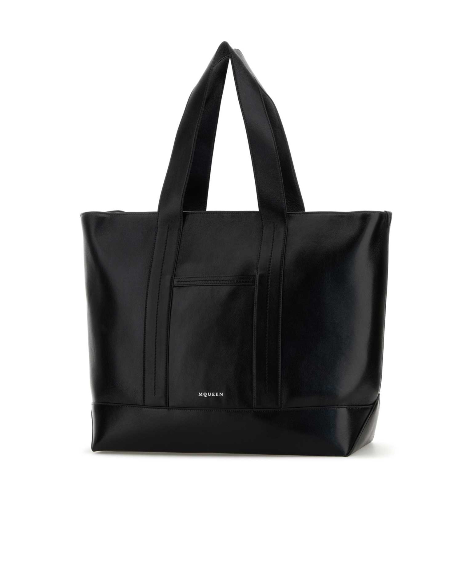 Alexander Mcqueen Logo Printed Tote Bag In Black