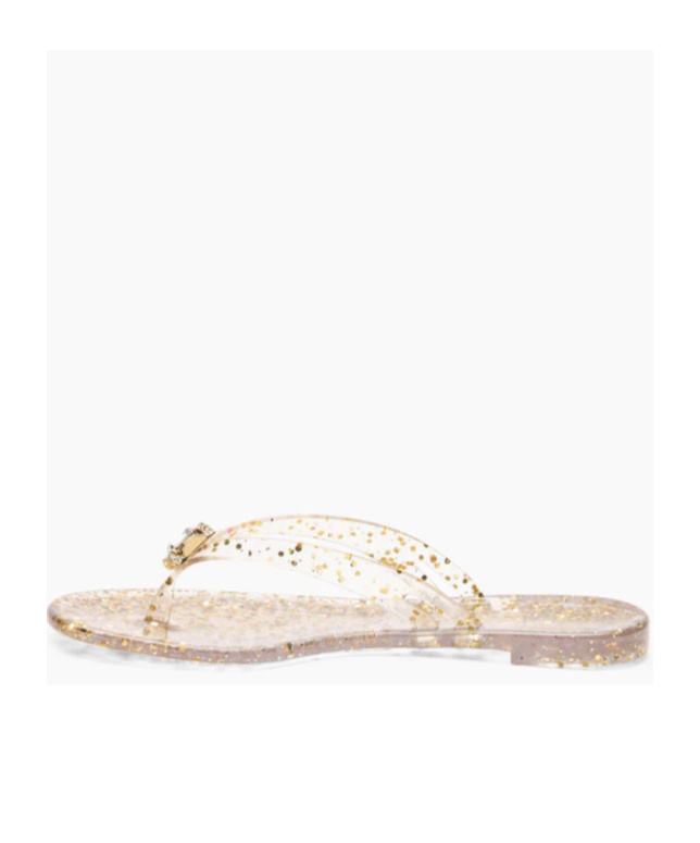 Casadei Glitter-embellished Flat Sandals In Multi