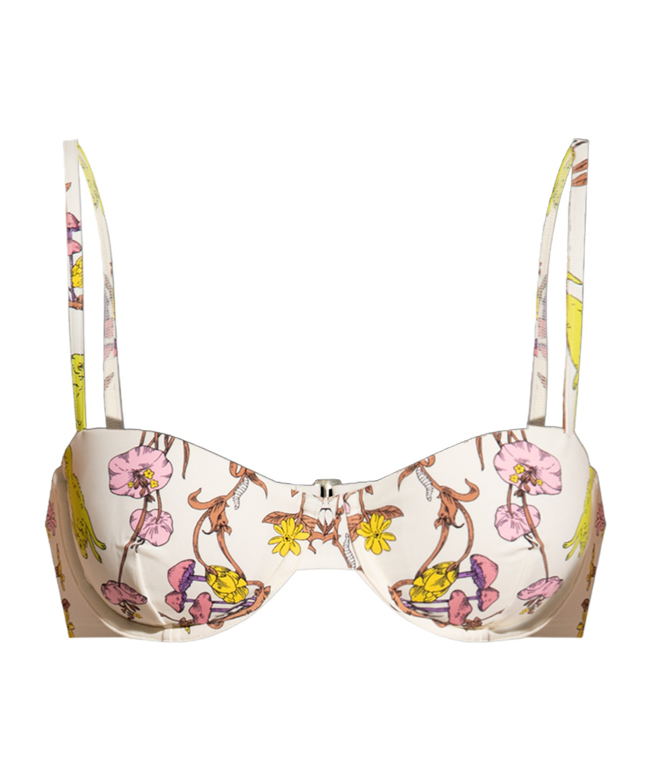 Tory Burch Graphic-print Bikini Top In White