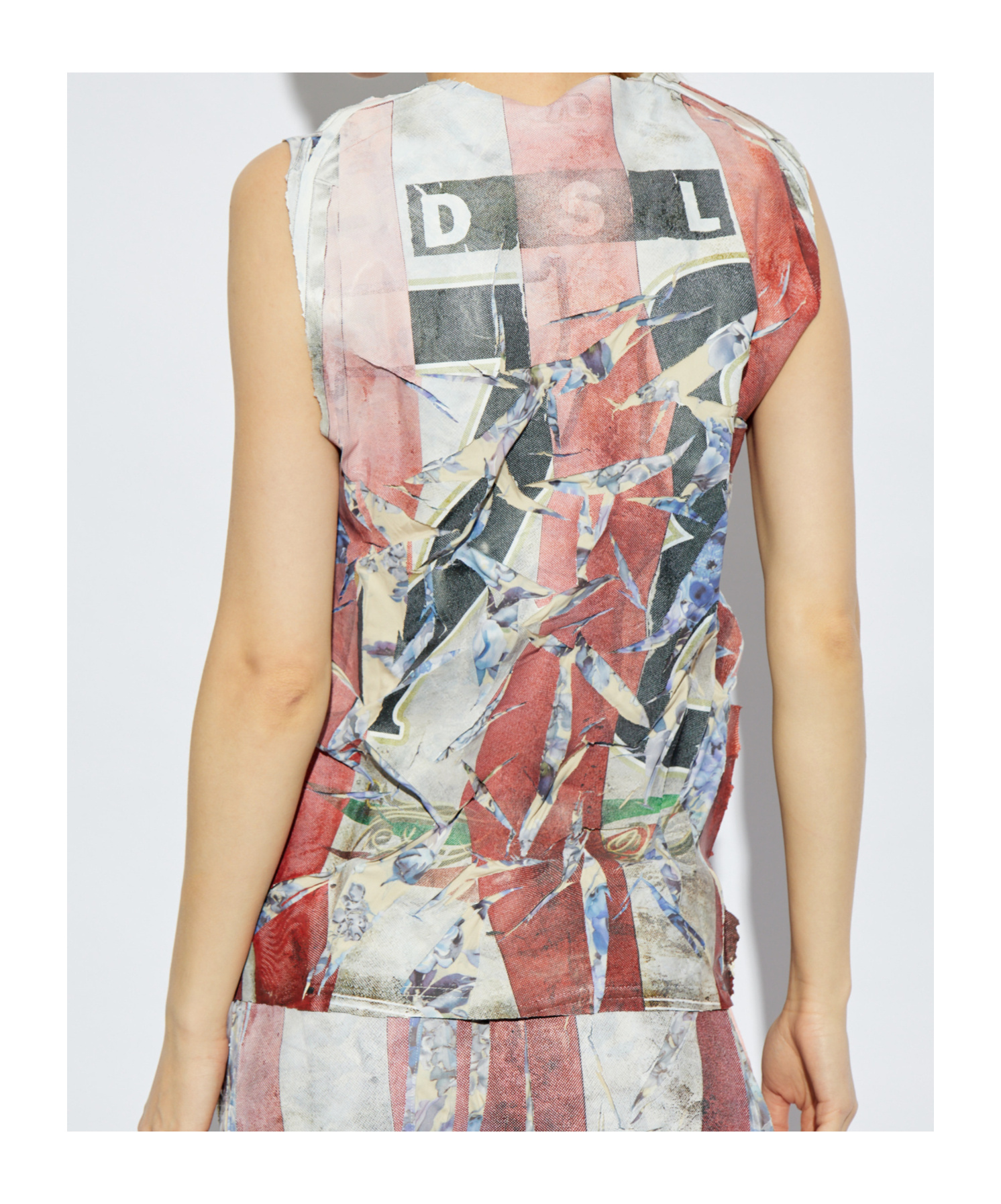 Diesel Red T-per Stripe Tank Top In Nude