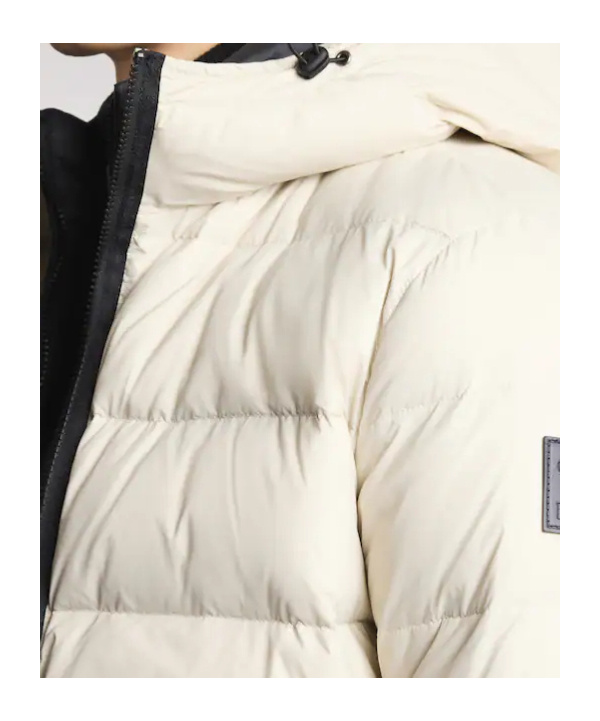 Fay Quilted Hooded Jacket In Neutral