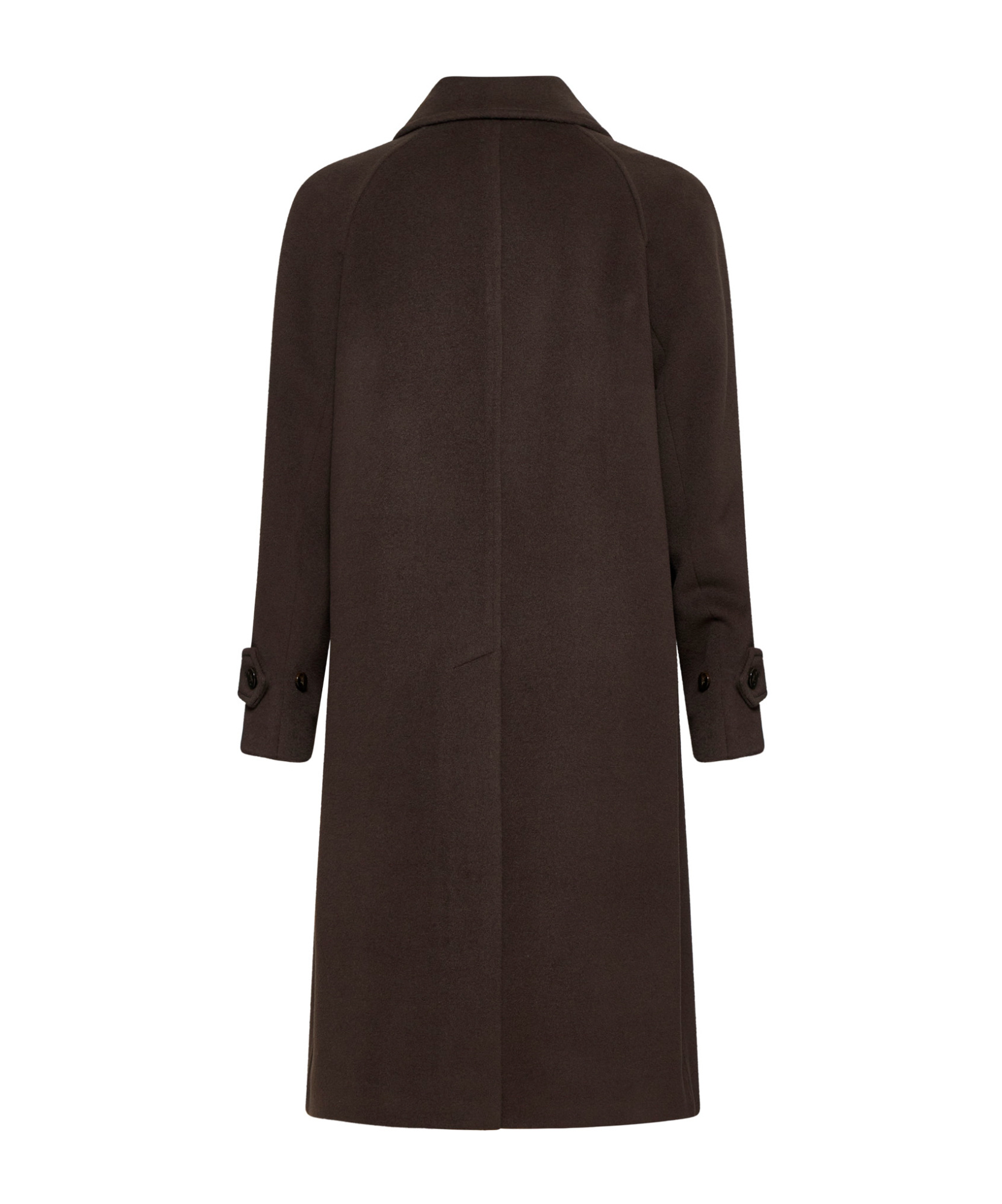 Lardini Brown Wool Beaver Single-breasted Coat In Black