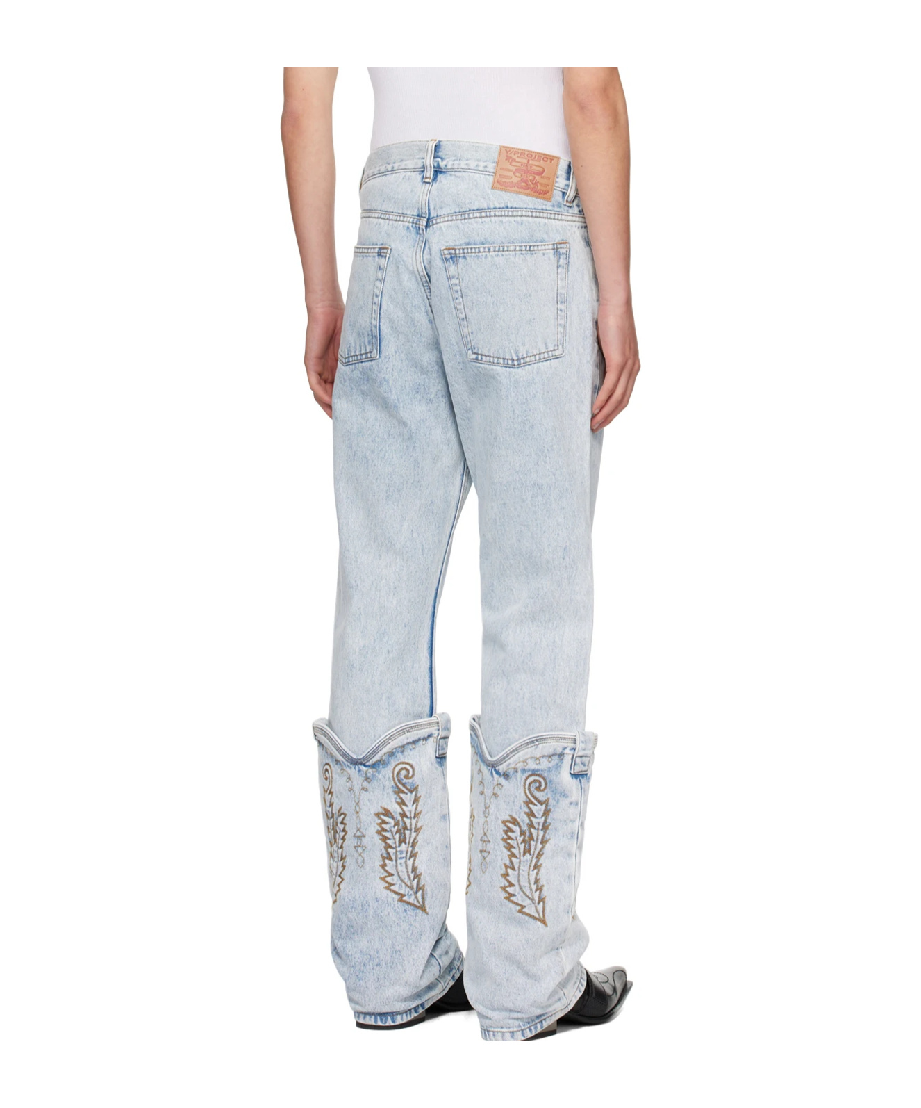 Y/project High-waist Jeans In White