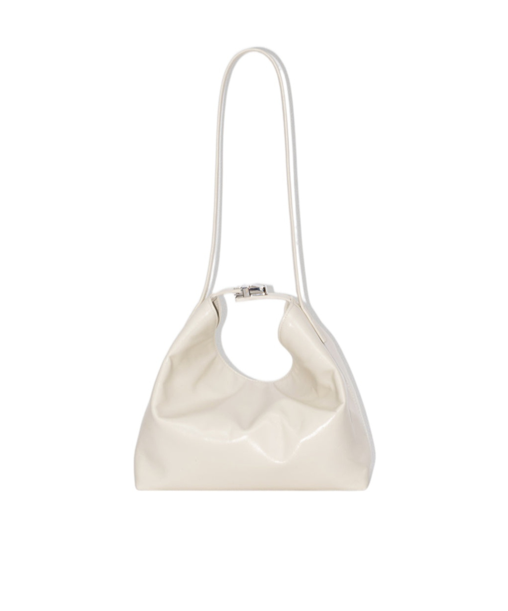 By Far Logo Shoulder Bag In White