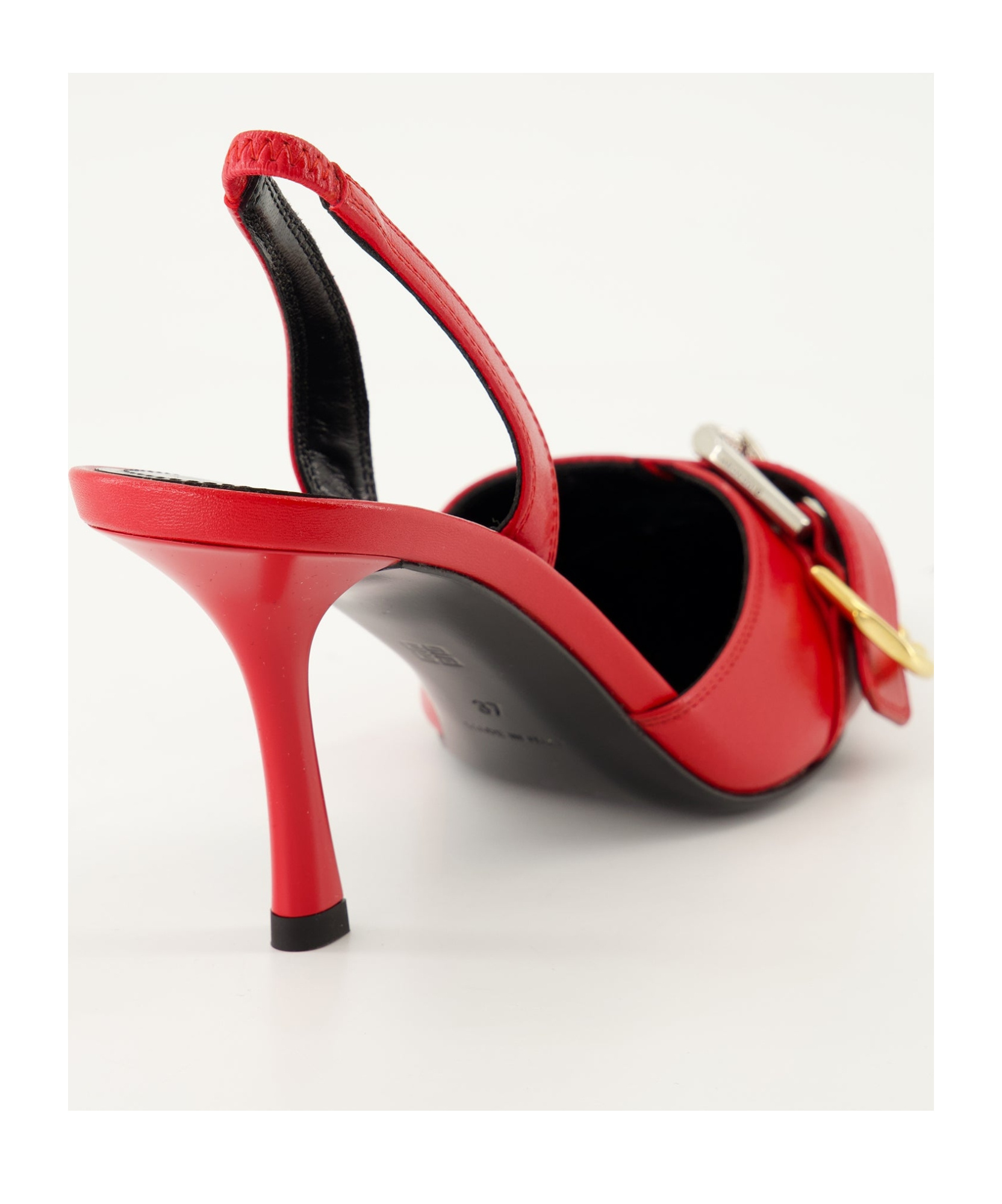 Givenchy Voyou Slingbacks In Leather In Red
