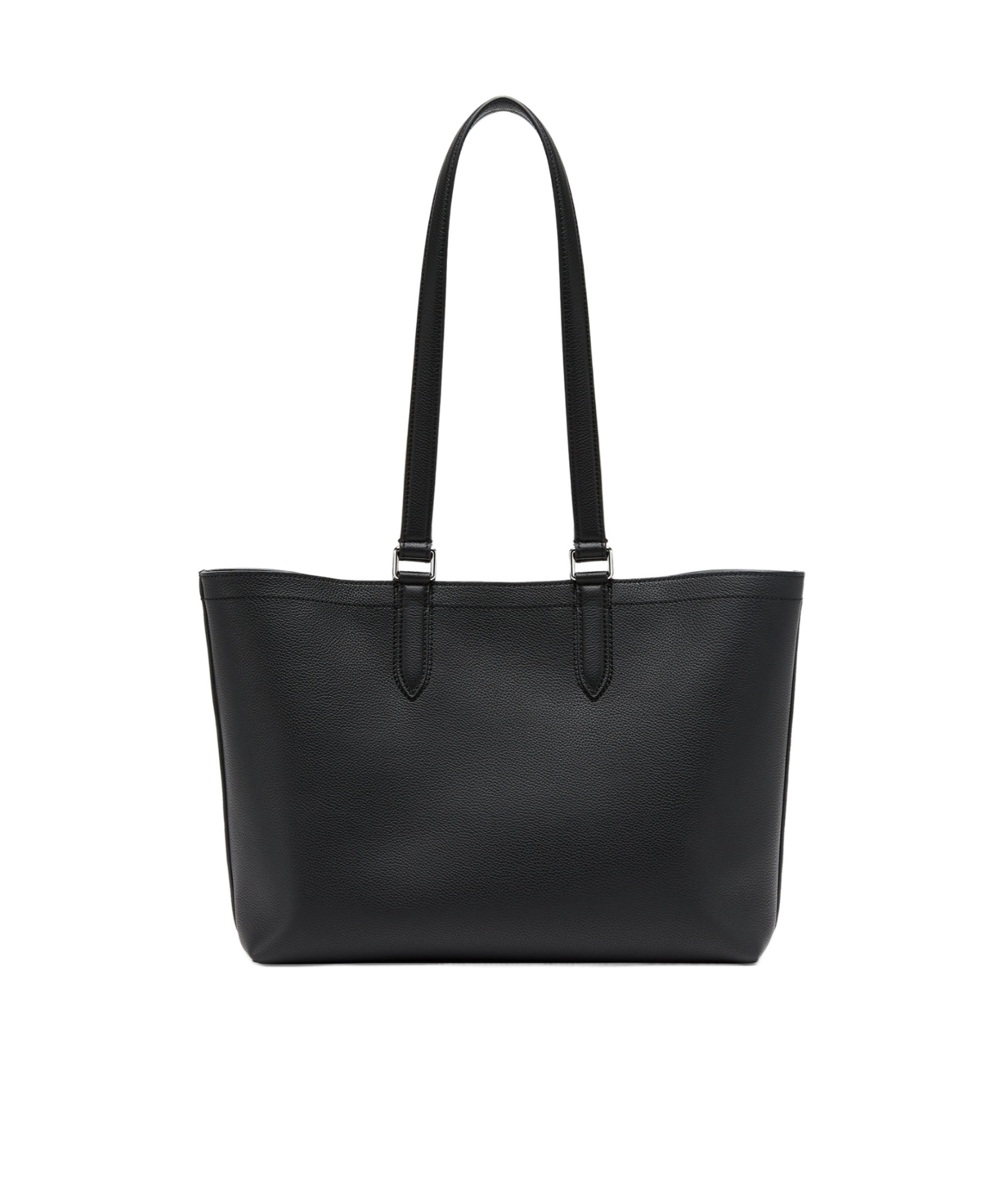 Fendi Roma Logo Embossed Tote Bag In Black