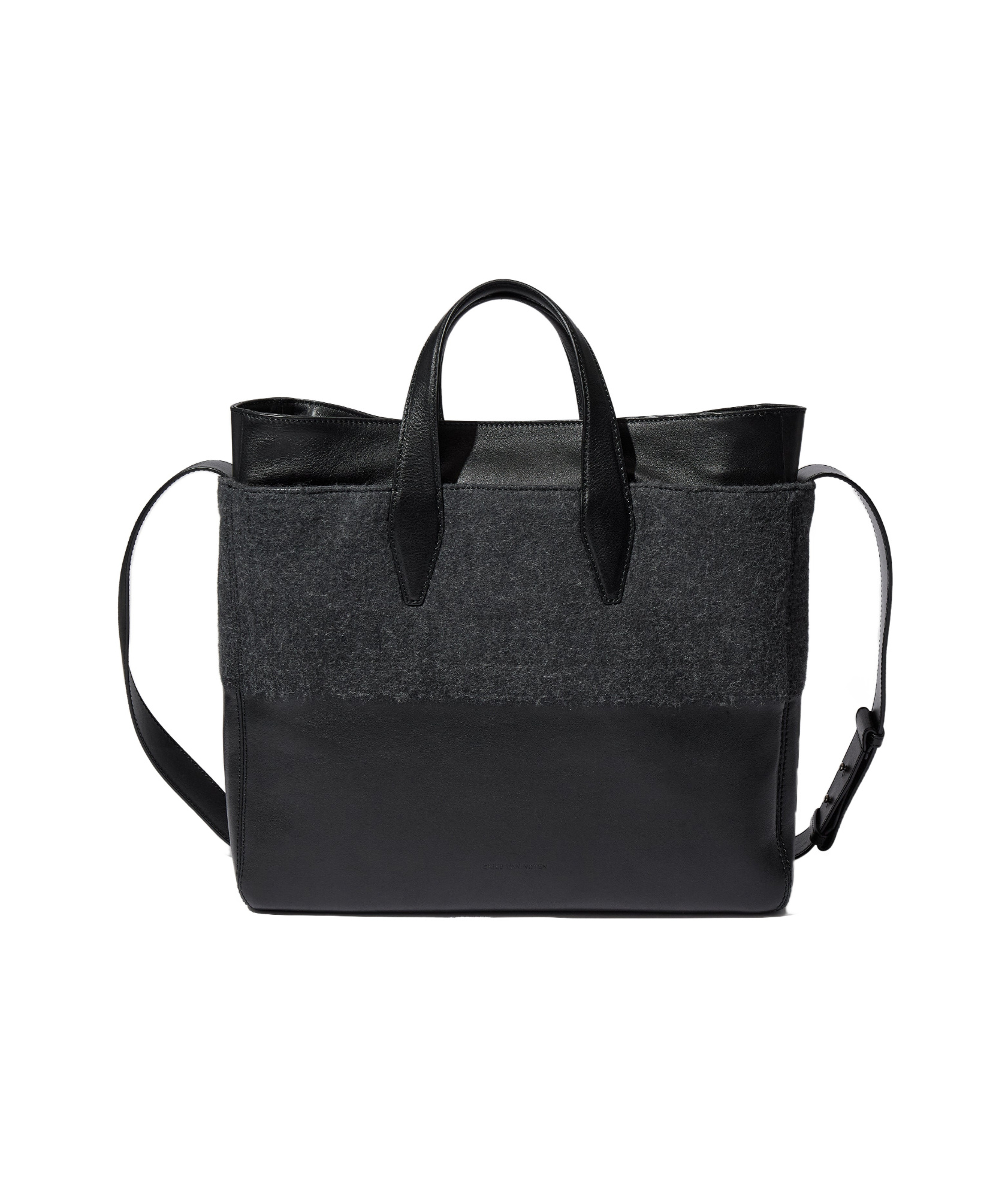 Dries Van Noten Adjustable Shoulder Strap Shoulder Bag In Black