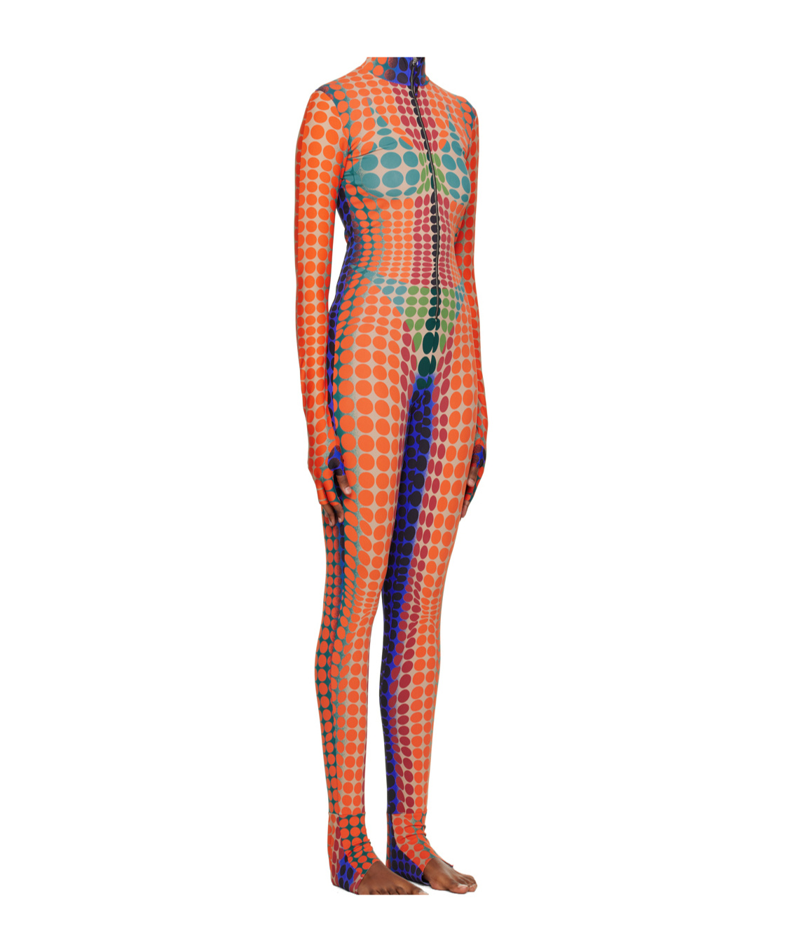 Jean Paul Gaultier Polka Dot Jumpsuit In Multi