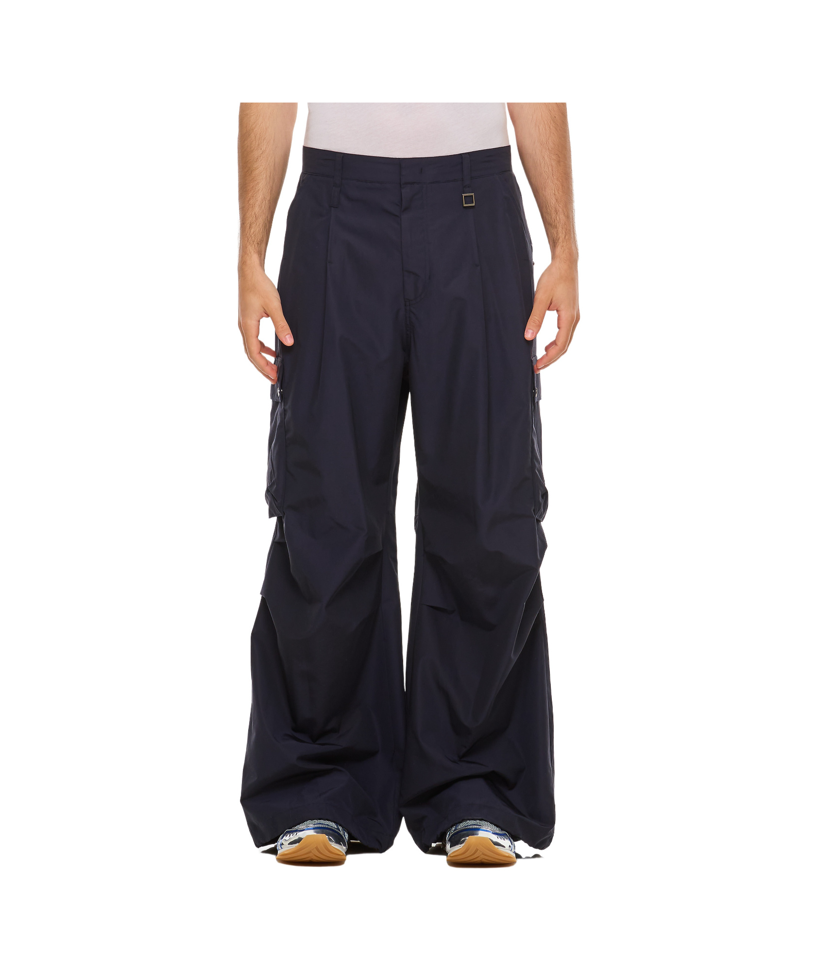 Wooyoungmi Pleated-front Cargo Trousers In Black