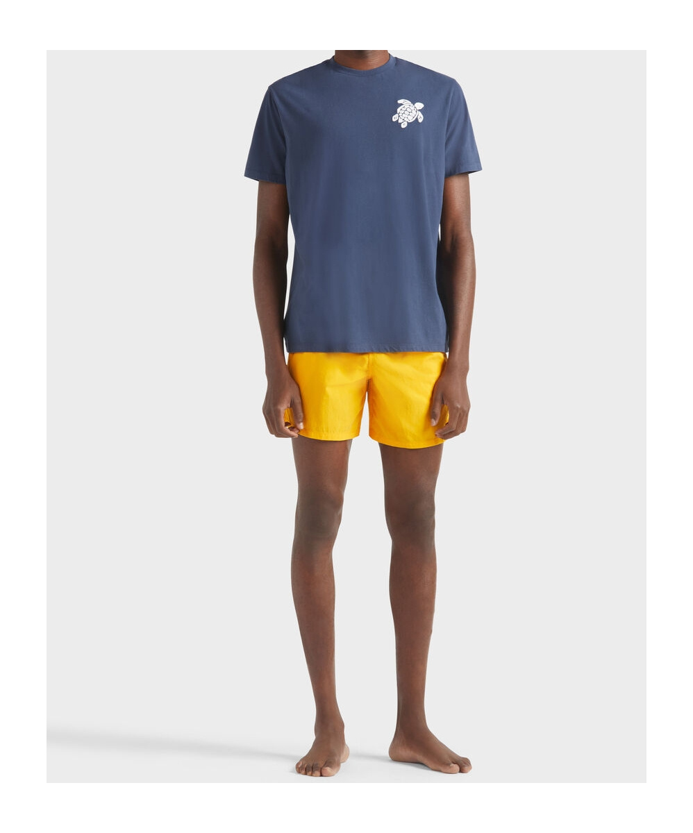 Vilebrequin Patterned Swimming Trunks In Orange