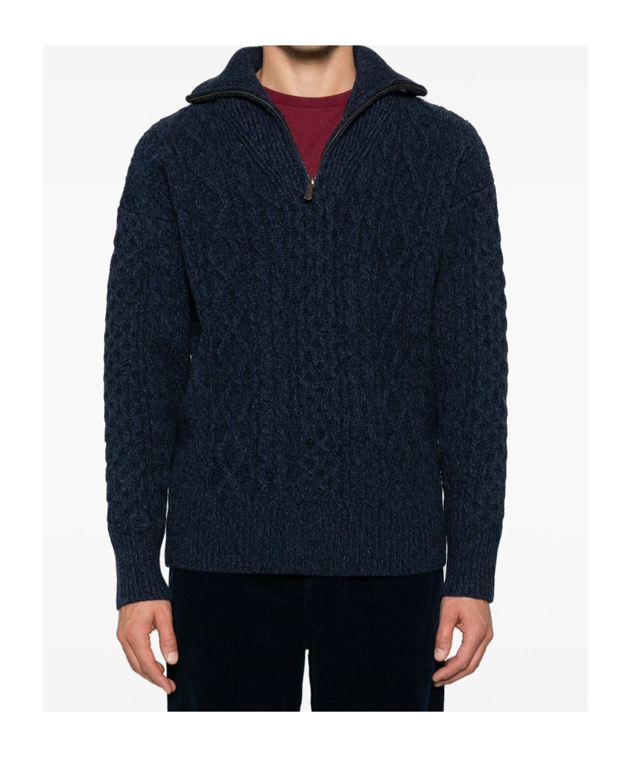 Shop Polo Ralph Lauren Half-zip Sweater In Black