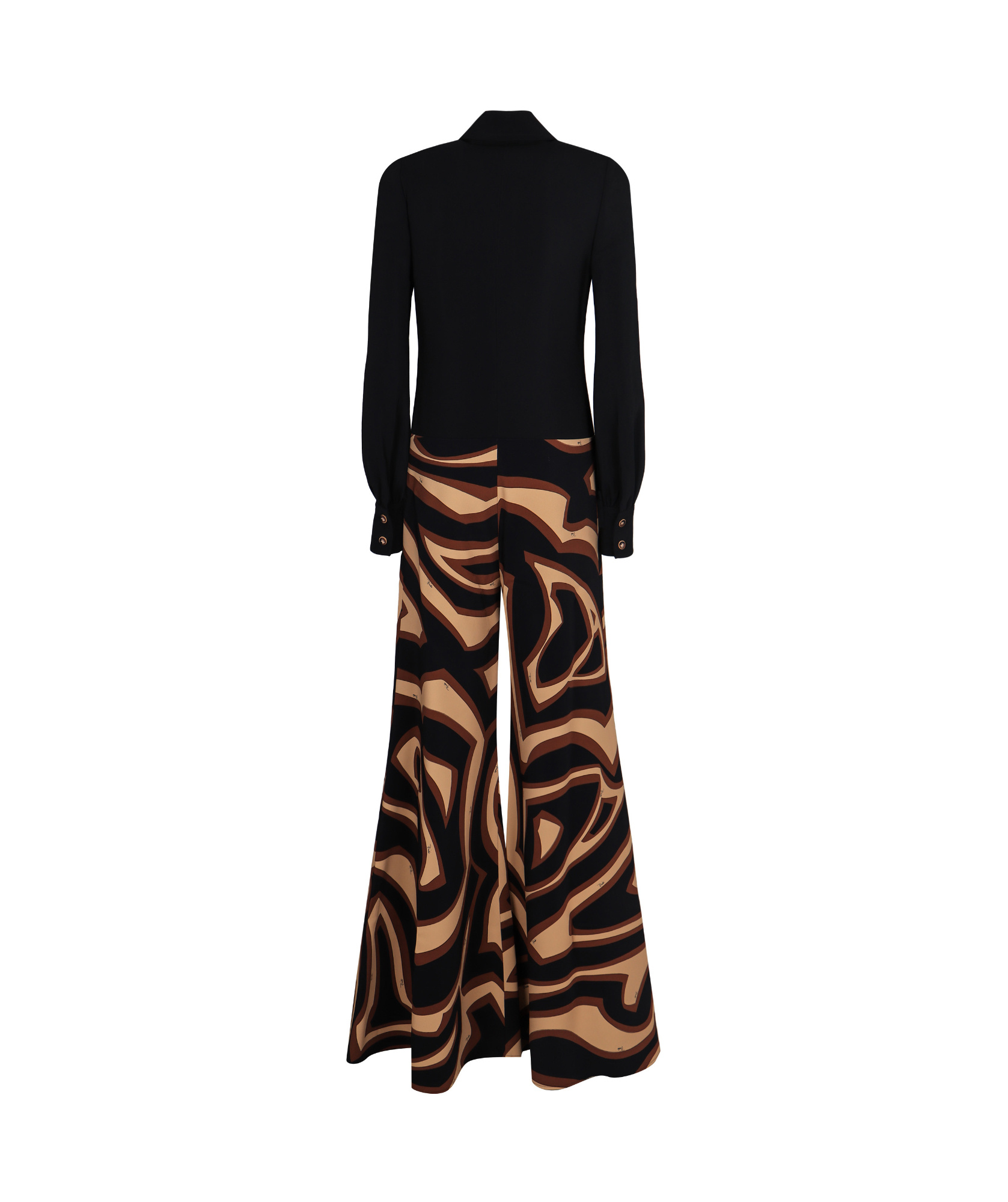 Pucci Long-sleeved Jumpsuit In Black