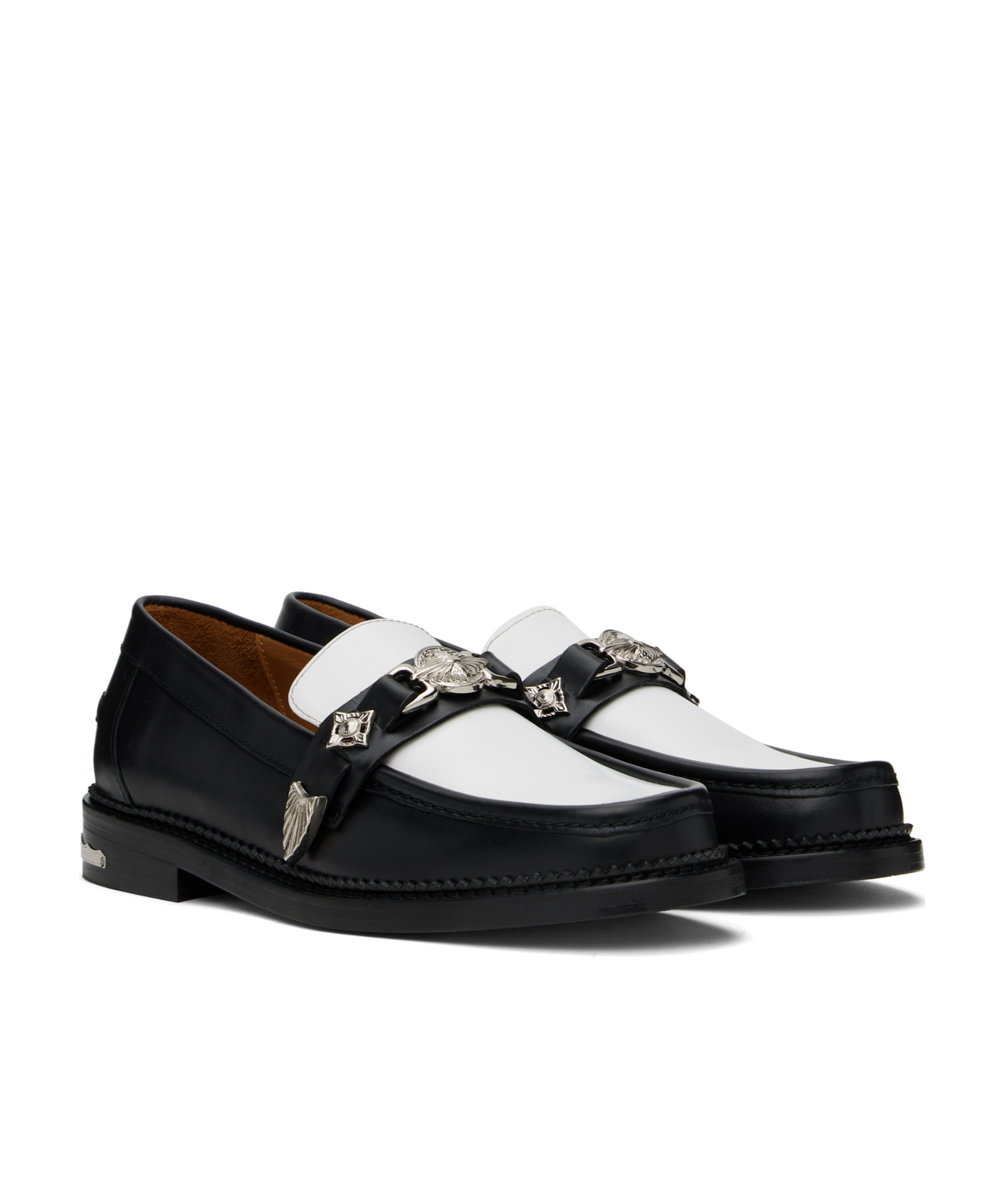 Shop Toga Virilis Round Toe Loafers In Black