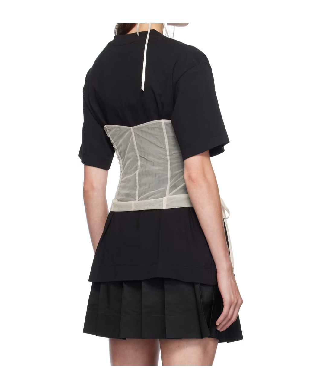 Simone Rocha Corset Panel T-shirt In Black