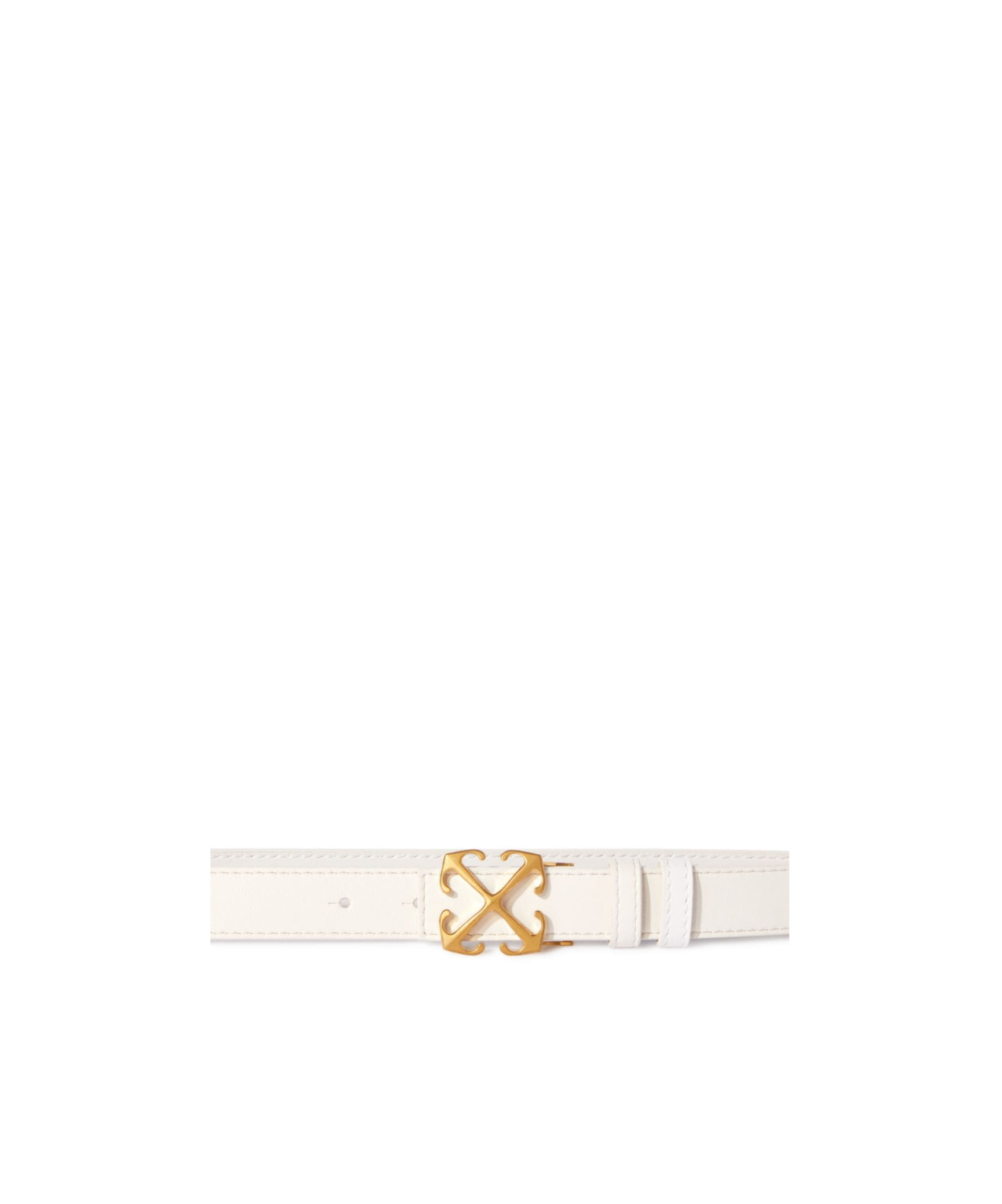 Off-white New Arrow Leather Belt In White