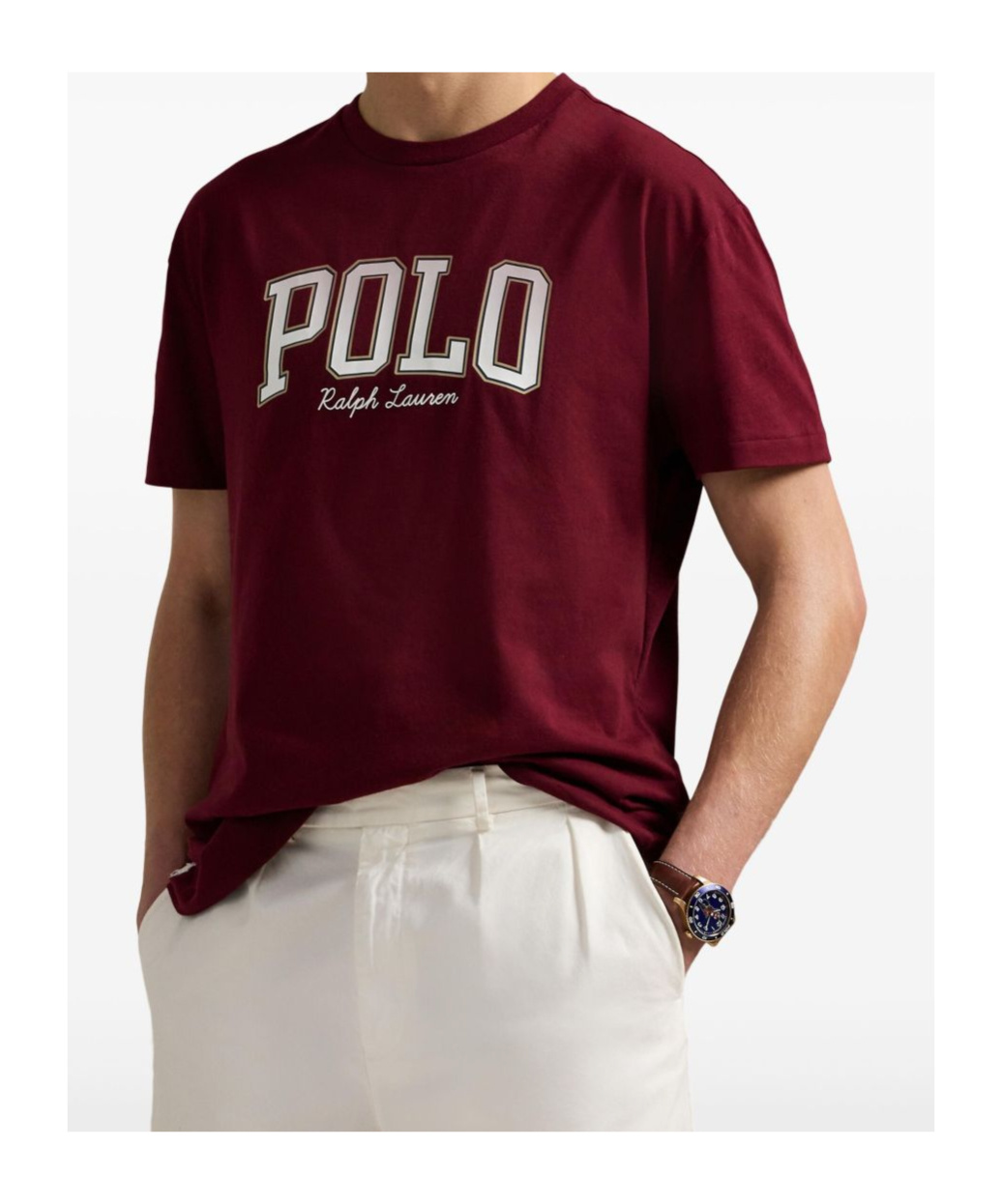 Polo Ralph Lauren Logo-print T-shirt In Burgundy