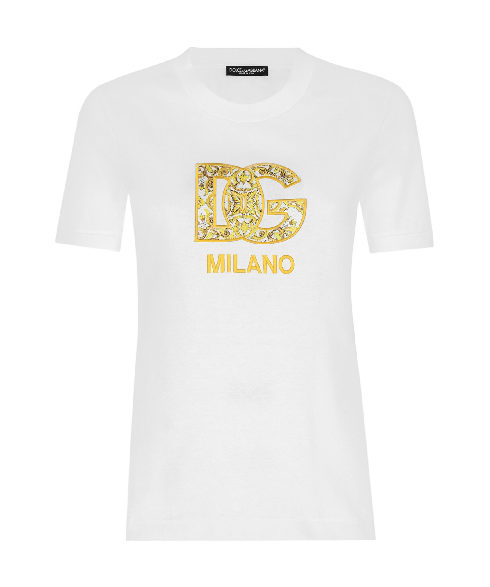 Dolce & Gabbana Patch Logo T-shirt In White