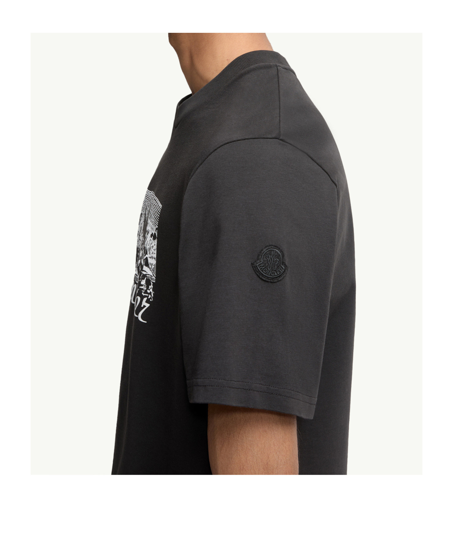 Moncler Graphic Mountain Print Short Sleeve T-shirt In Black