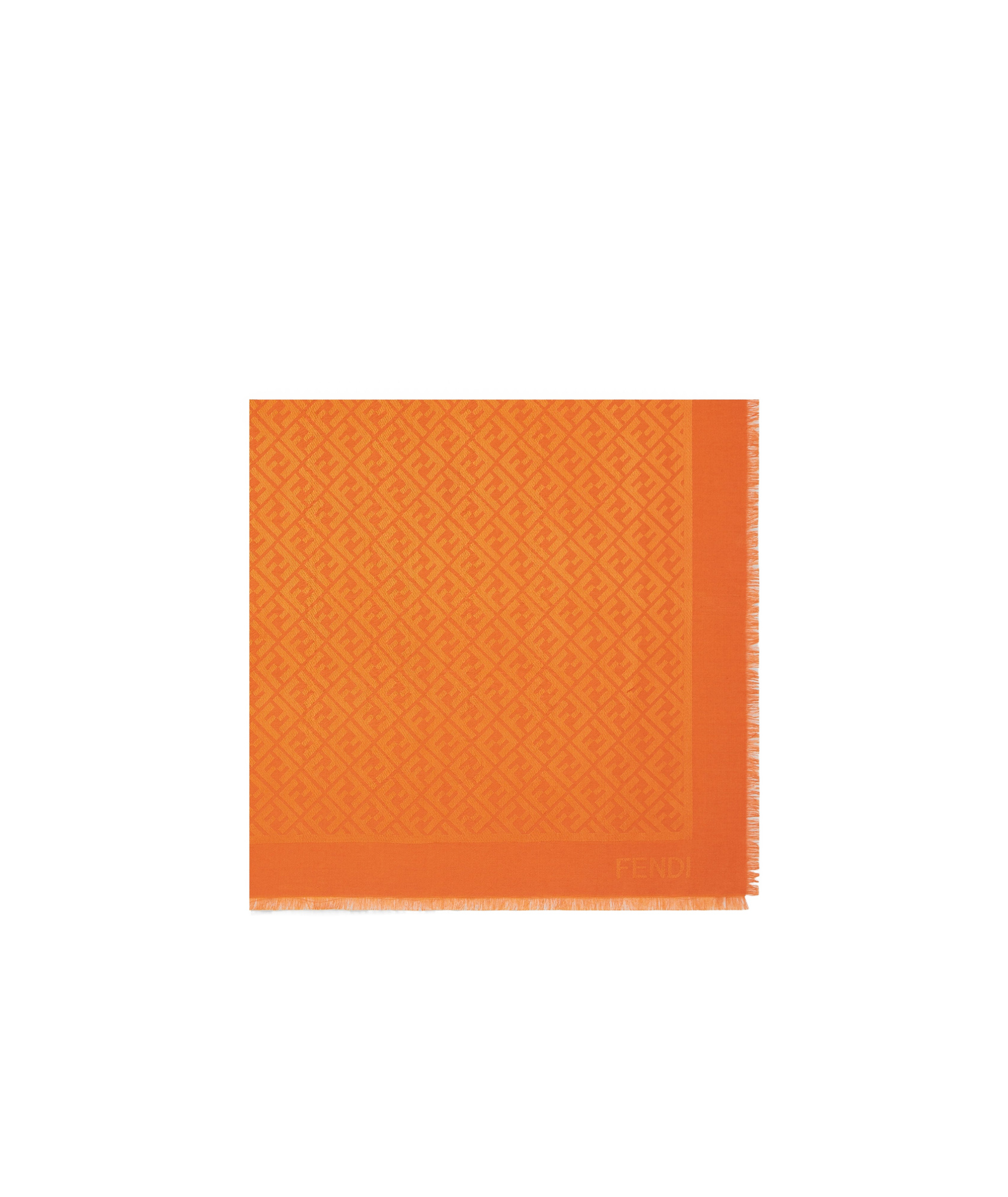 Fendi Ff-motif Shawl In Orange
