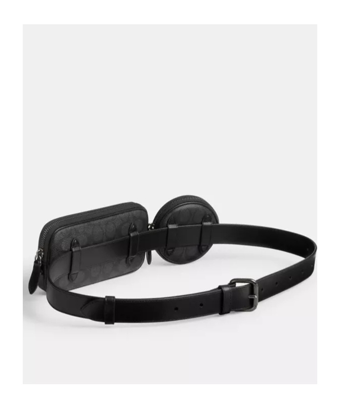 Shop Coach Signature Canvas Multi-bag Waist Pack In Black
