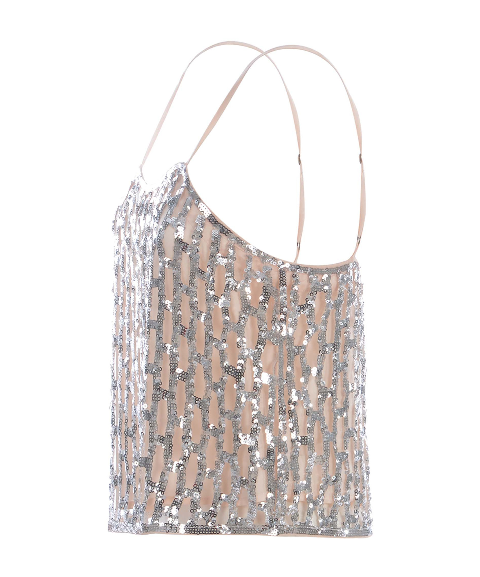 Forte Forte Sequin-embellished Sleeveless Top In Neutral