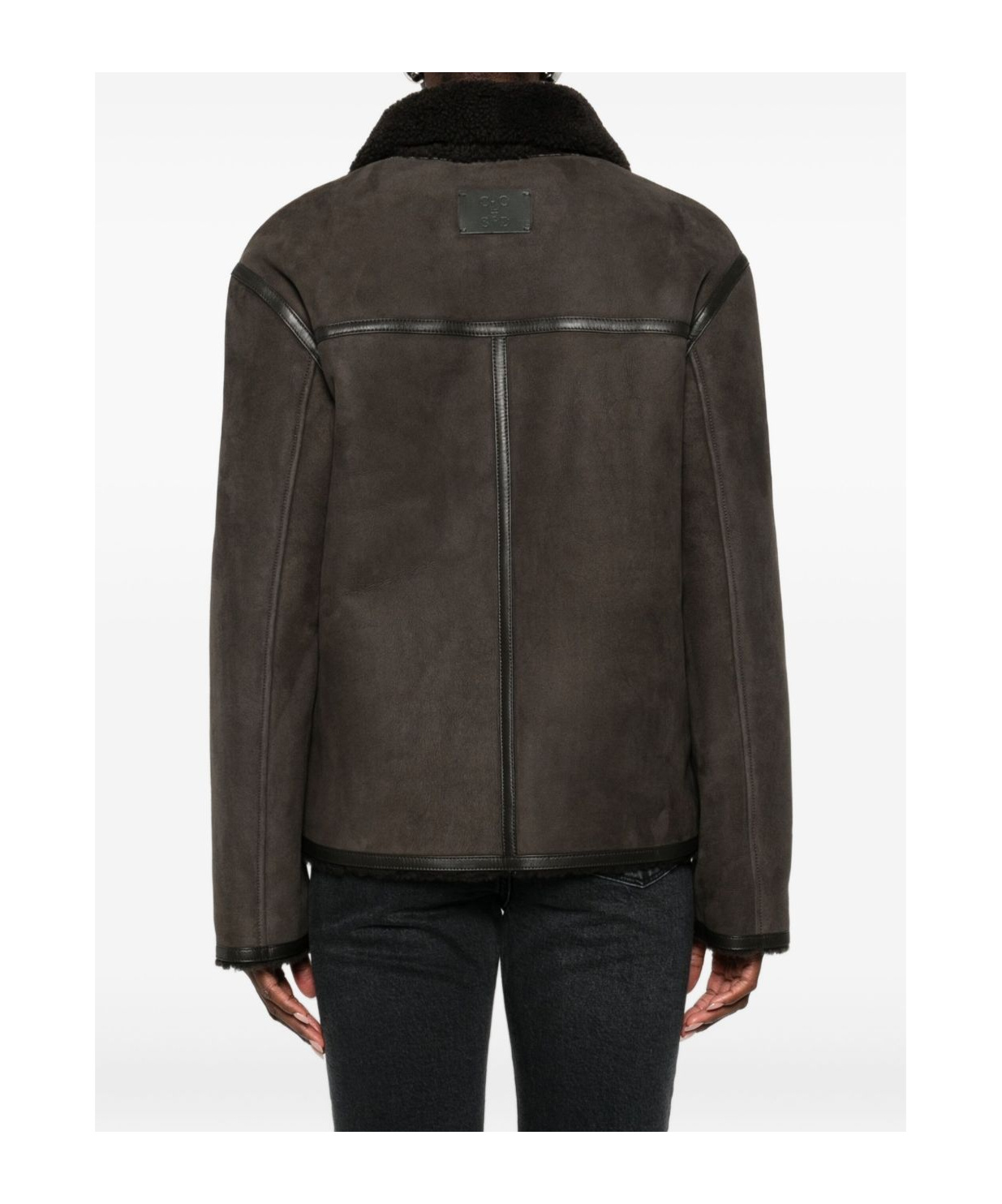 Closed Single-breasted Long Sleeve Casual Jacket In Brown