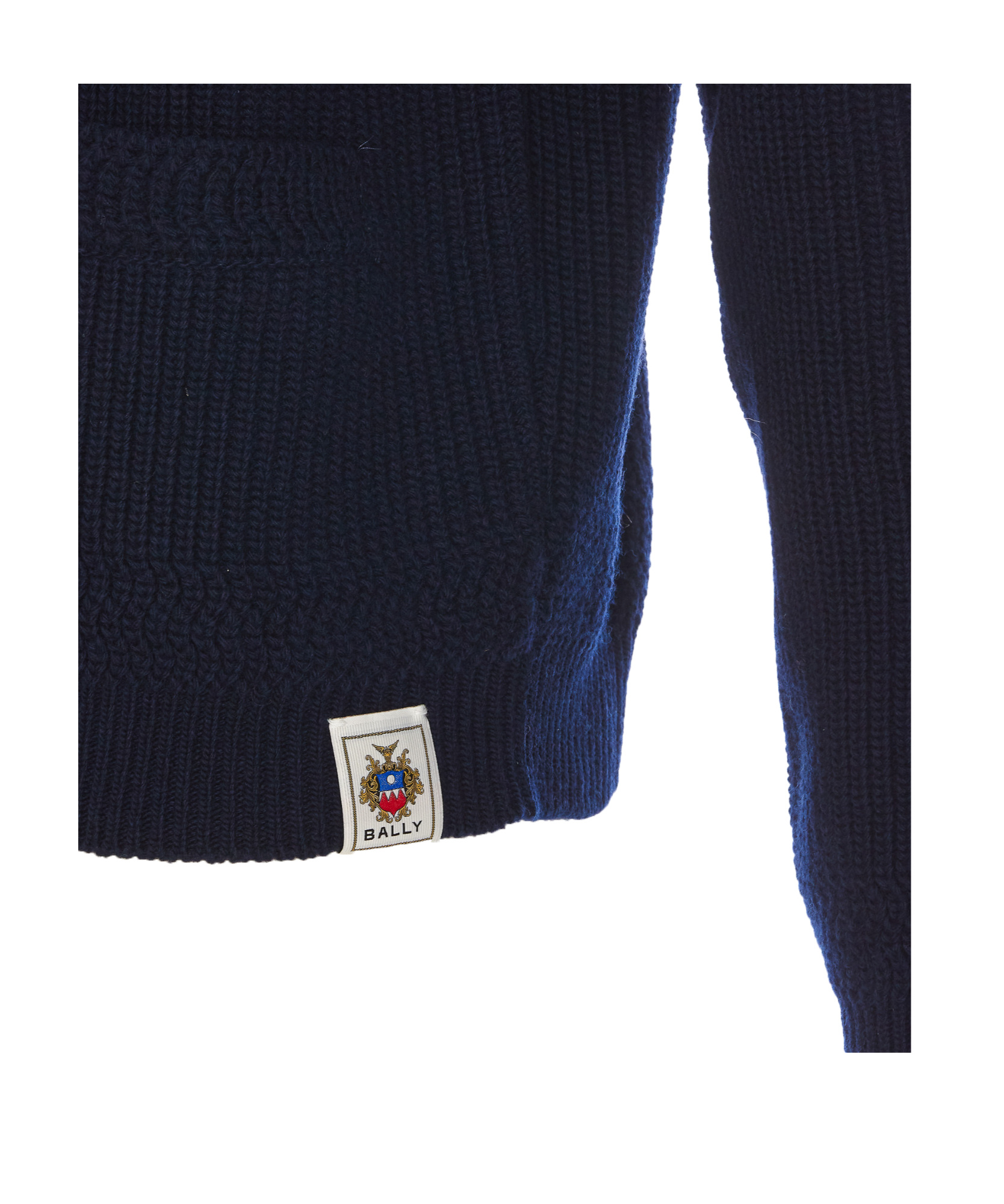 Shop Bally Logo Patch Striped Knitted Jacket In Black