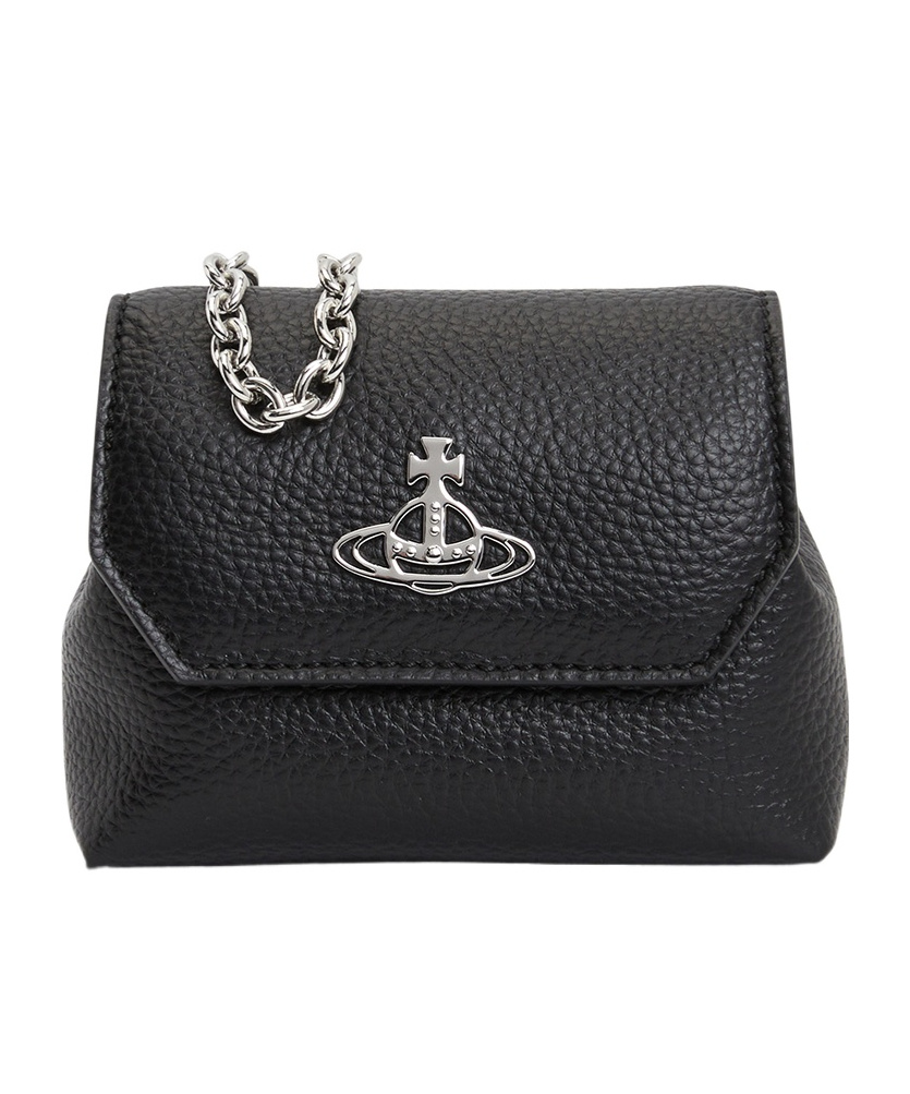 Vivienne Westwood Nano Pouch Chain Crossbody Bag In Black