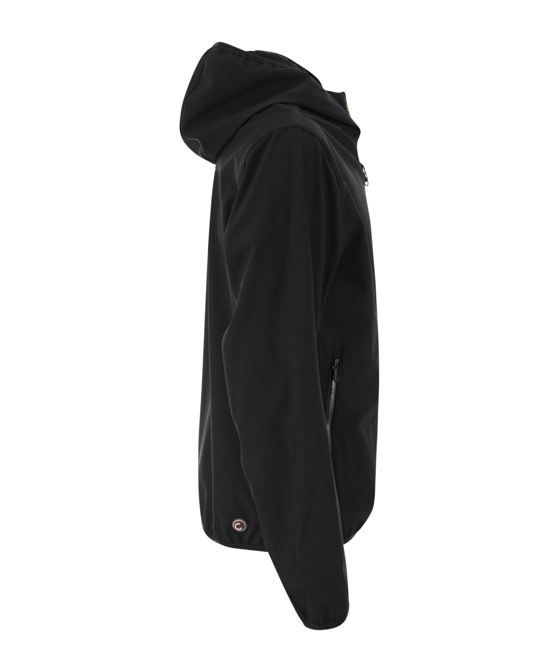 Colmar Logo Patch Hooded Zipped Jacket In Black